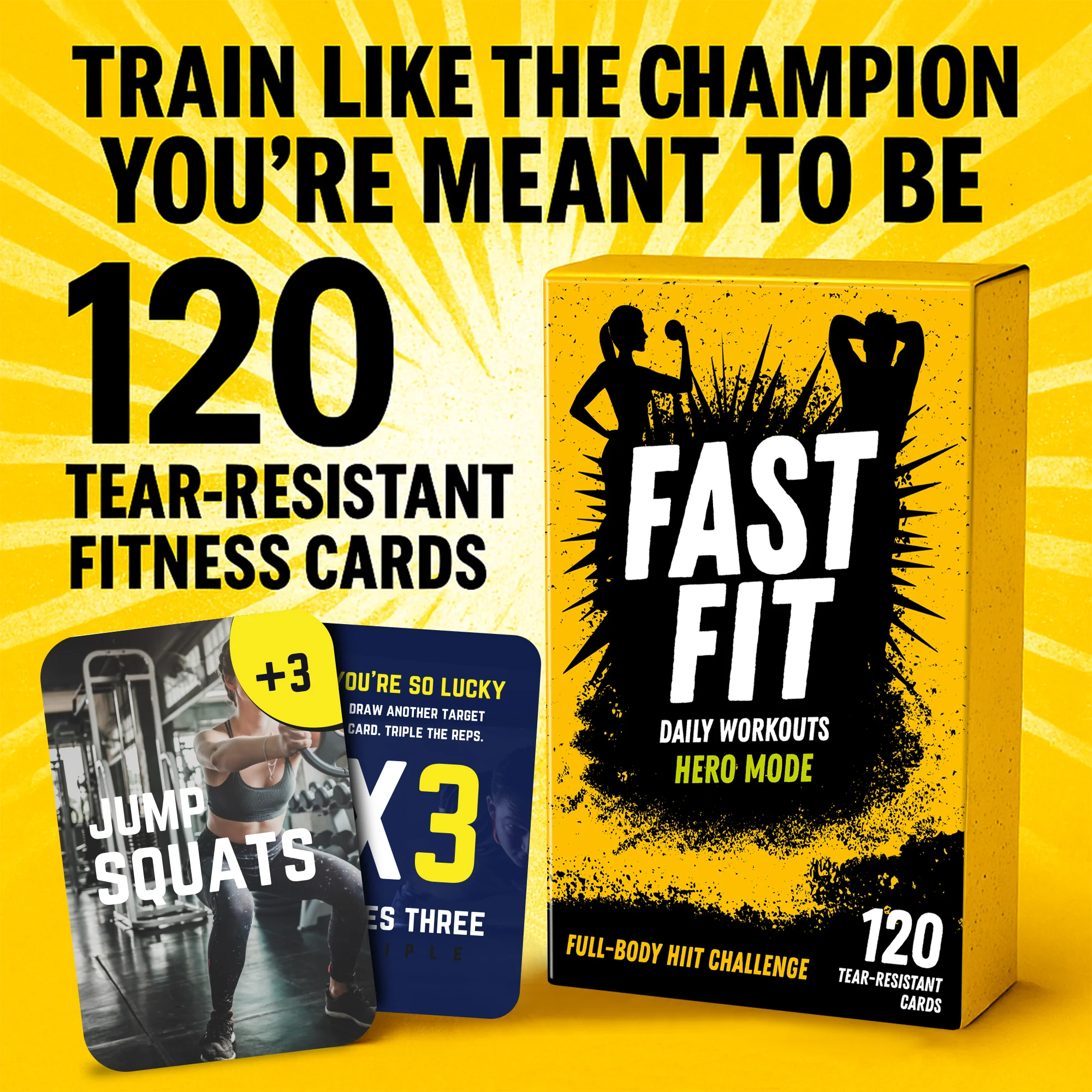 Fast Fit Hero Mode Workout Cards – 120 Fitness Deck for Full Body - Image 2