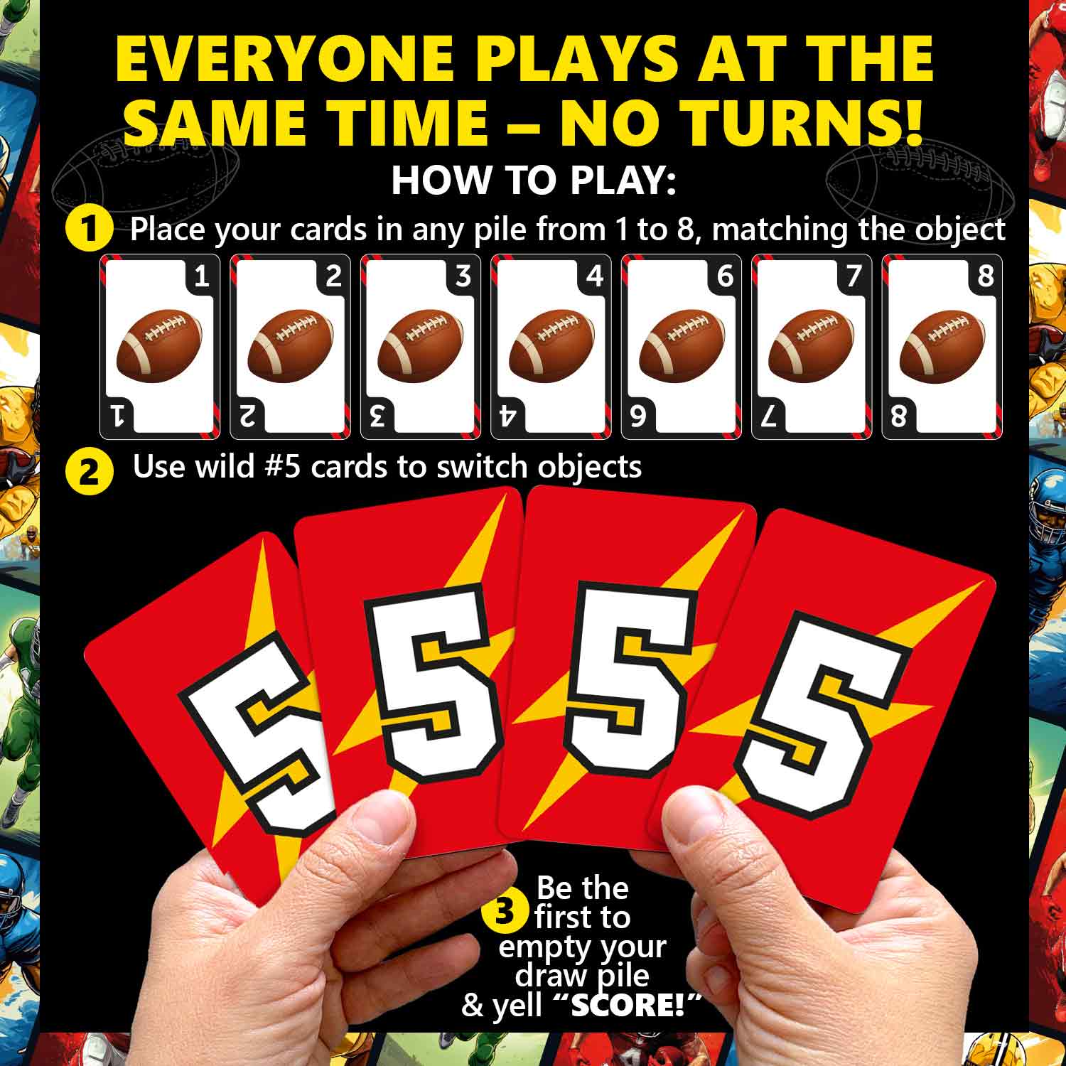 Fast-Paced Football Card Game for Kids & Adults - Image 4
