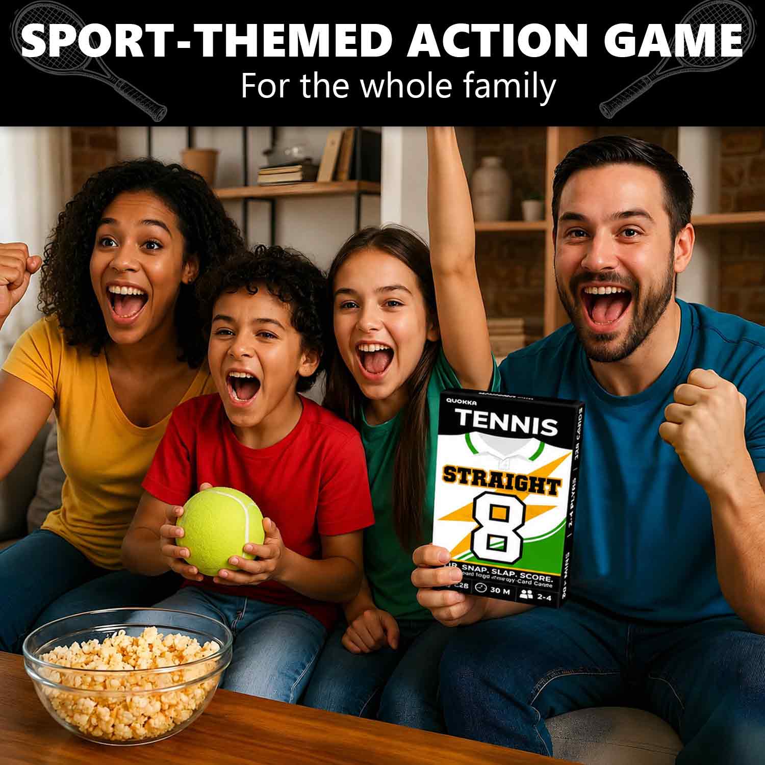 Fast-Paced Tennis Card Game for Kids & Adults - Image 3