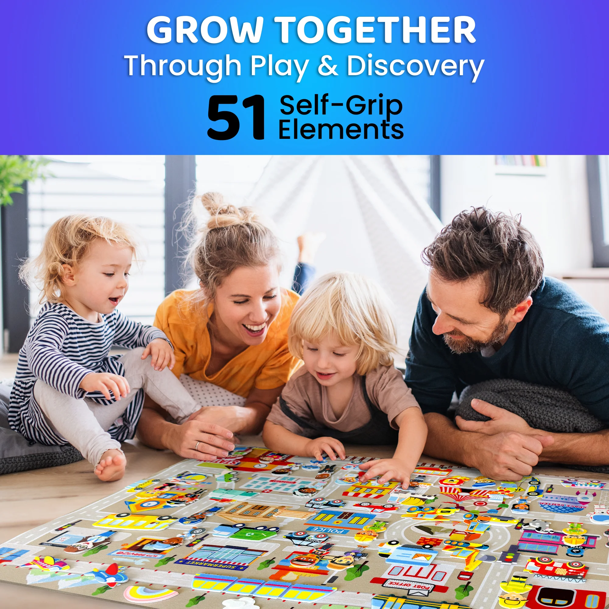 Felt Board City for Kids | Educational Flannel Toy - Image 3