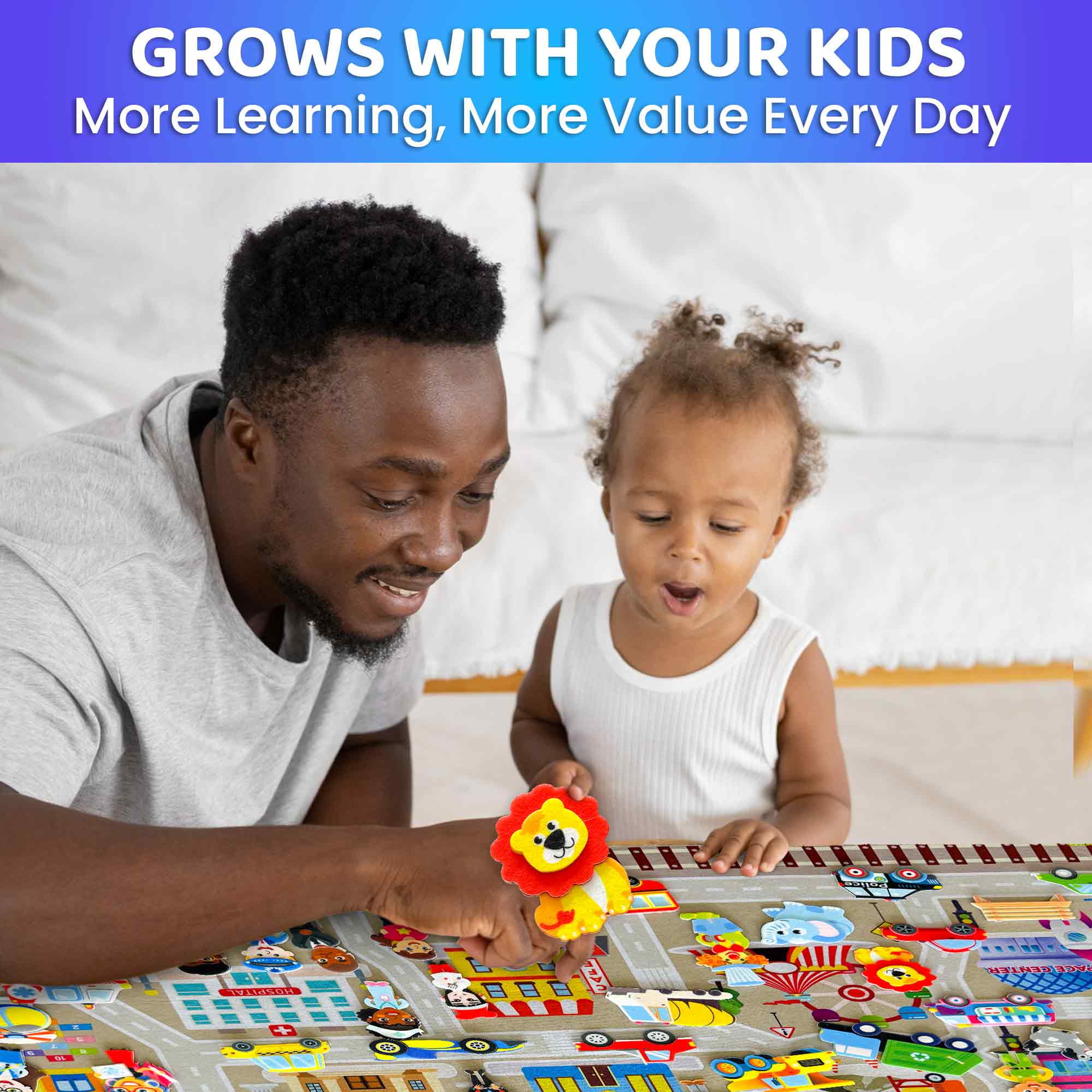 Felt Board City for Kids | Educational Flannel Toy - Image 6