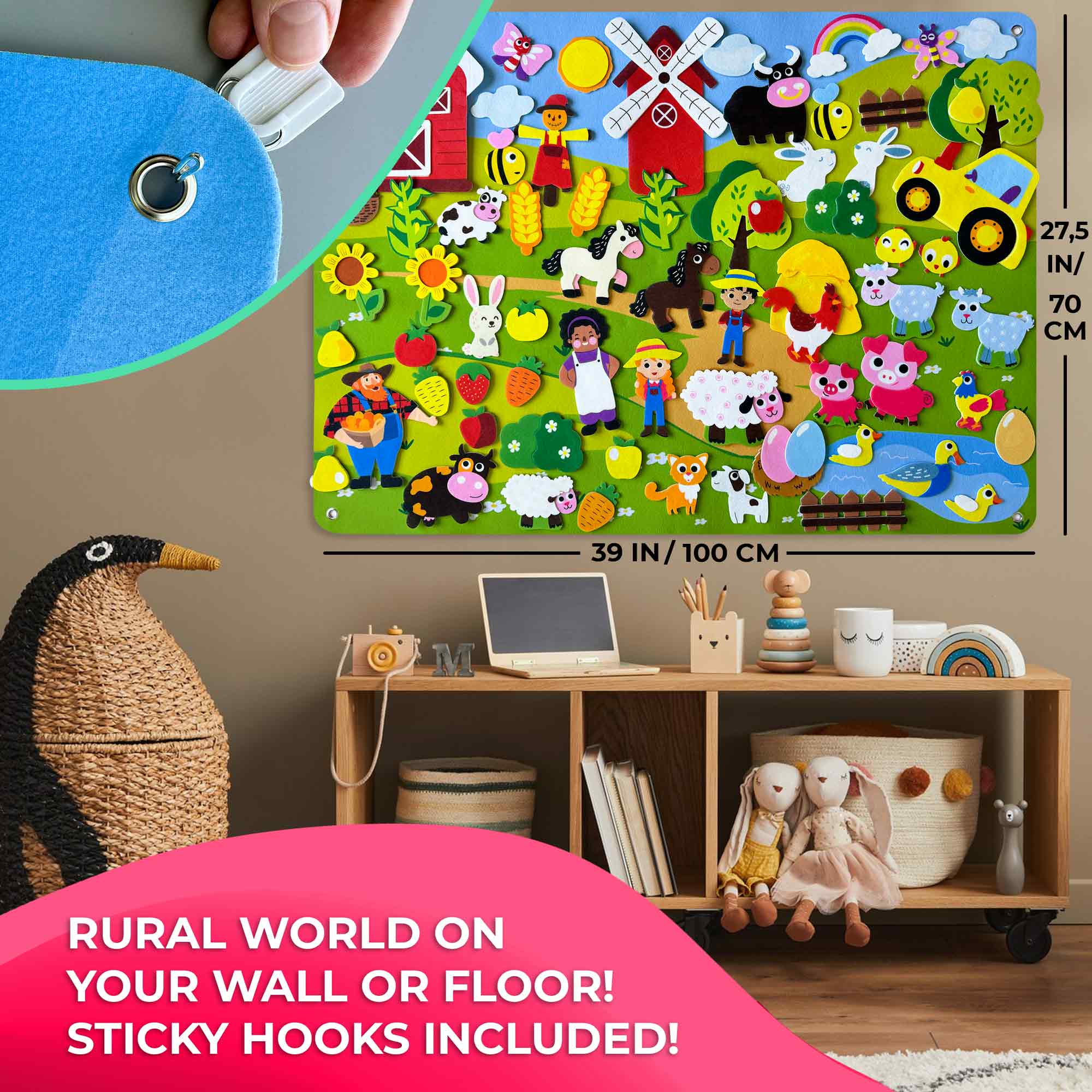 Felt Board Farm for Kids | Educational Flannel Toy - Image 4