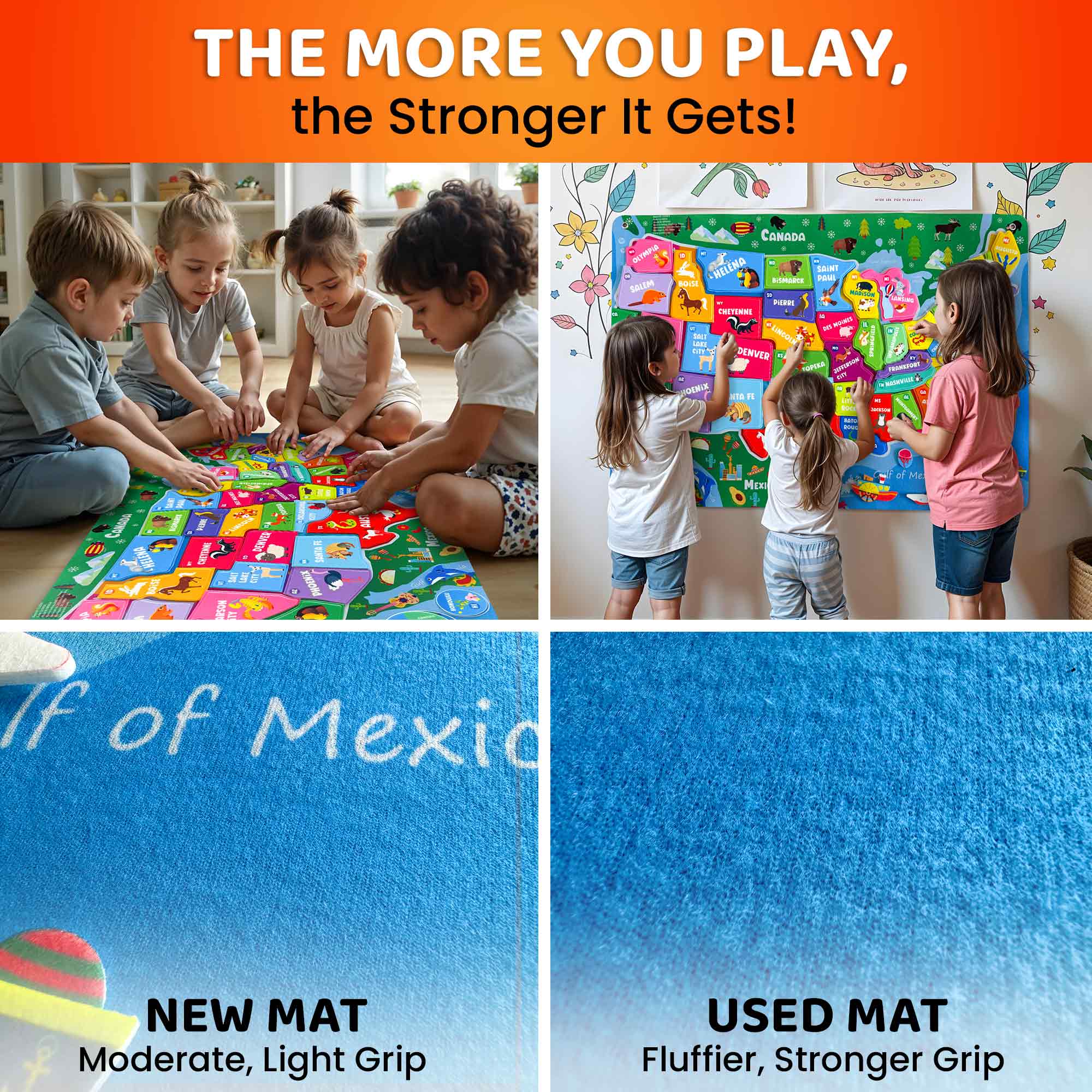 Felt Board USA Map for Kids | Educational Flannel Toy - Image 4