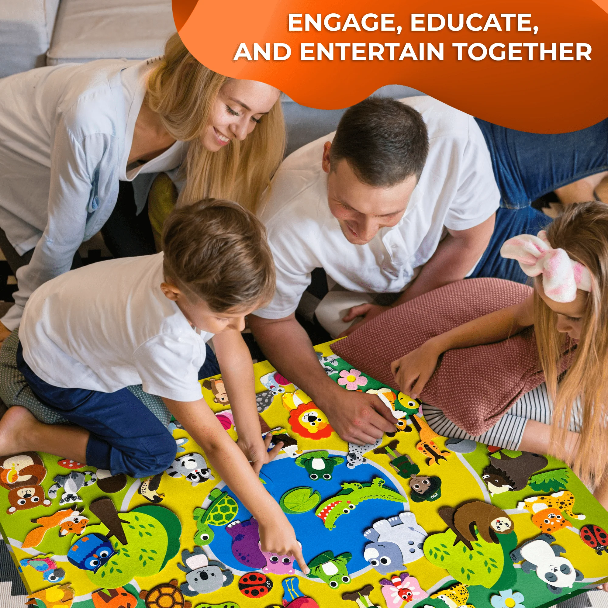 Felt Board Zoo for Kids | Educational Flannel Toy - Image 6