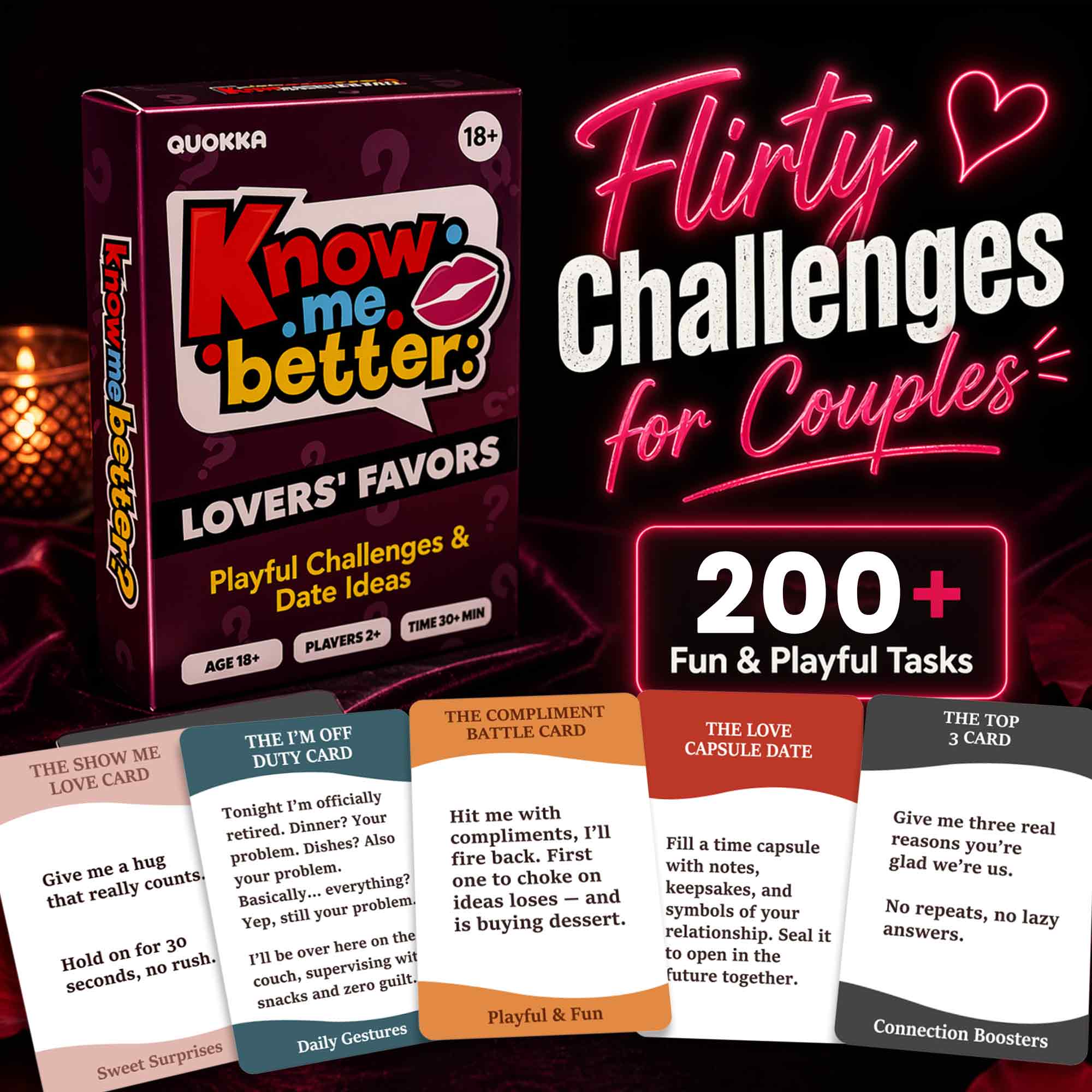 Loversā Favors Couples Card Game ā Playful Dares & Challenges - Image 2