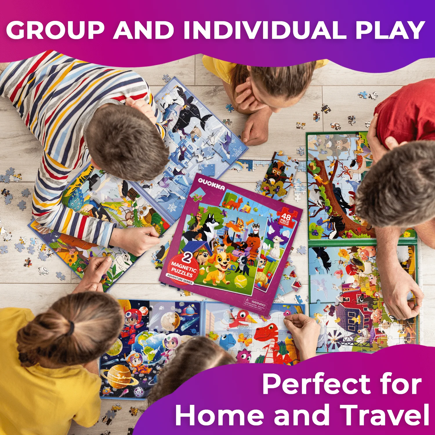 Magnetic Book 2x48 Pcs Puzzles for Kids | Cats & Dogs - Image 4