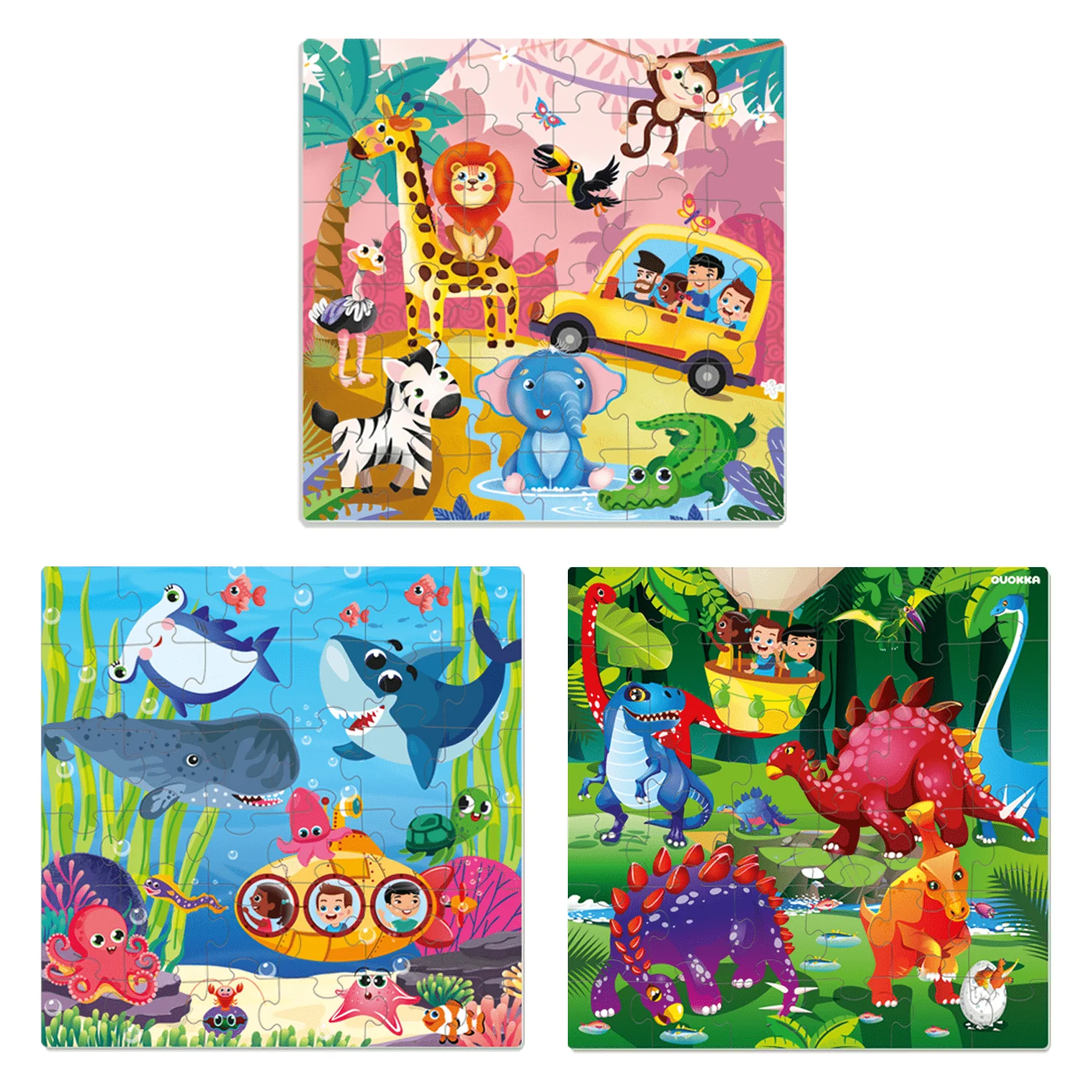 Magnetic Book 3x36 Pcs Puzzles for Kids | Ocean & Safari Animals - Image 7