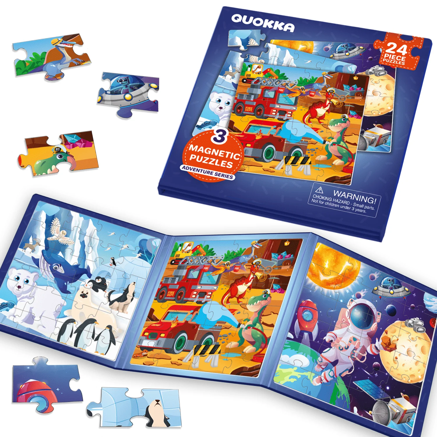 Magnetic Book 3x36 Pcs Puzzles for Kids | Princess, Unicorns & Mermaids - Image 13