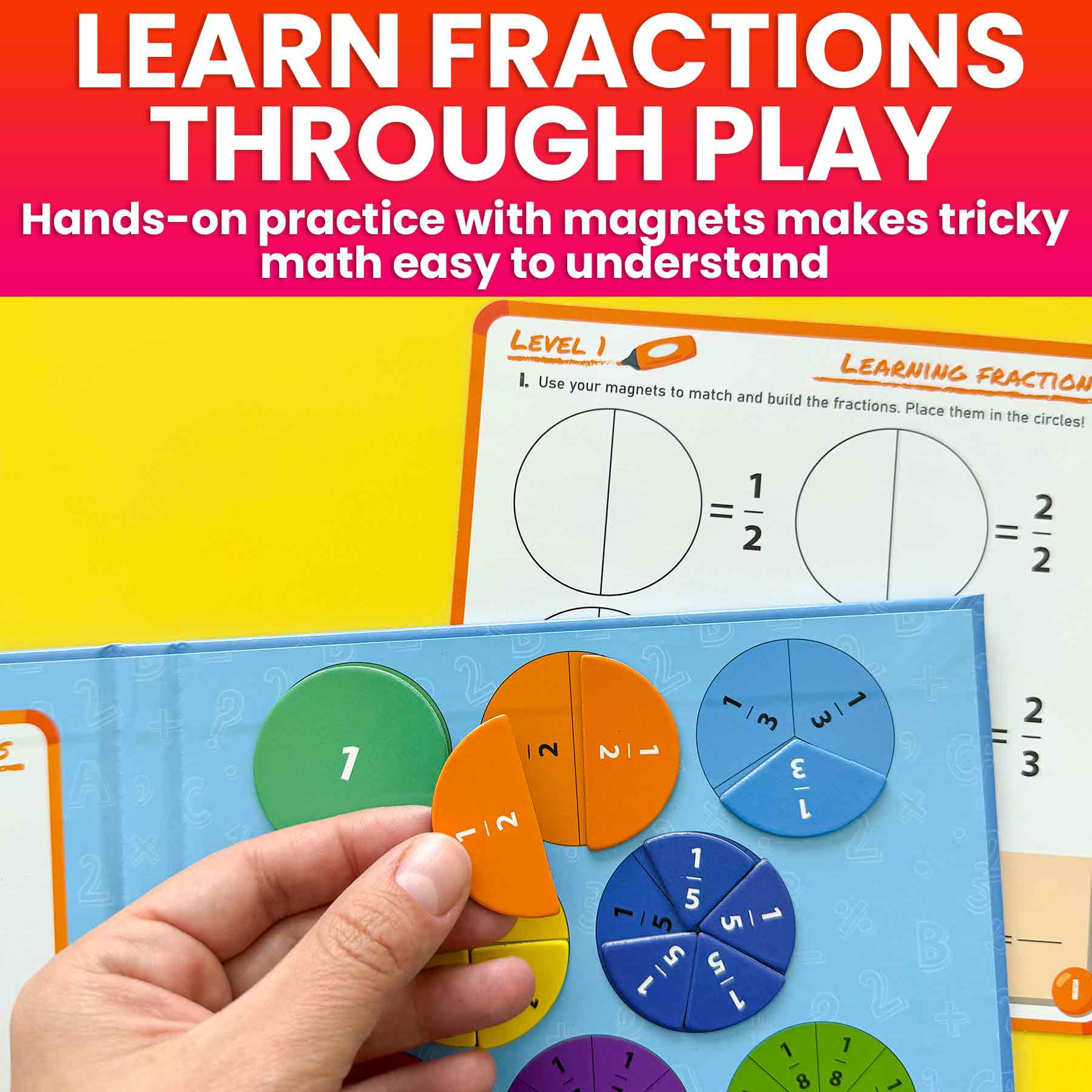 Magnetic Fractions Set – Hands-On Math Learning - Image 3