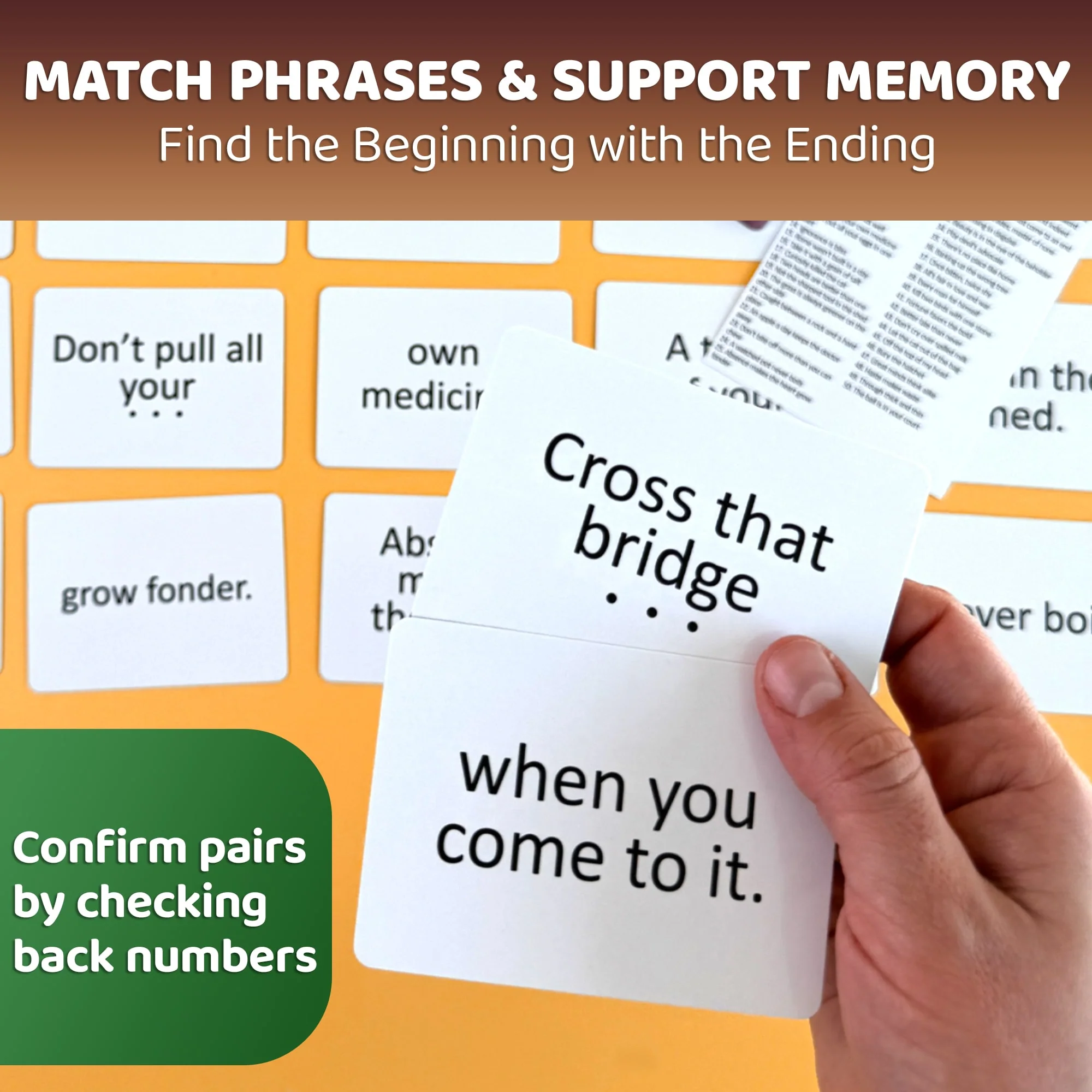 Memory Card Game for Seniors - Figures of Speech Cards - Image 3