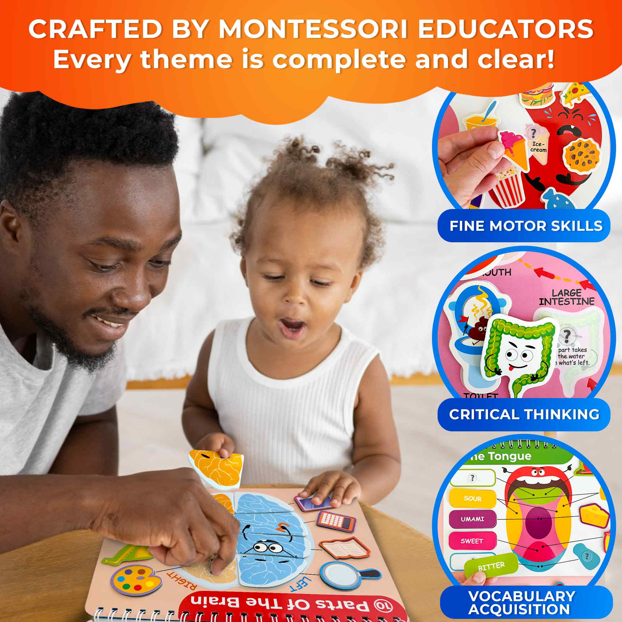 Montessori Busy Book for Kids | Our Body Educational Activities - Image 4
