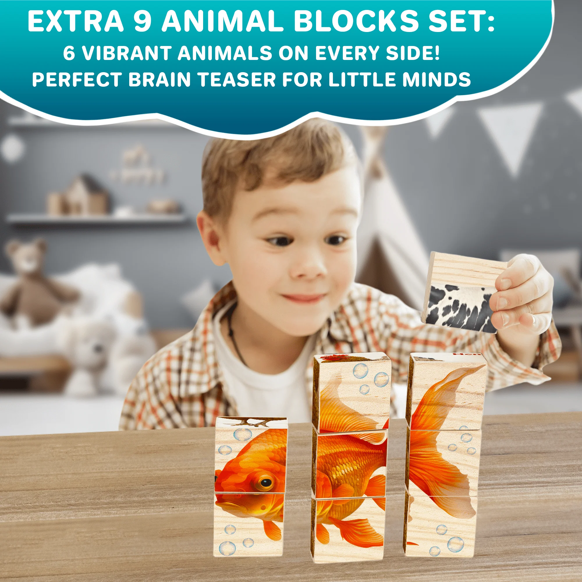 35 Realistic ABC Montessori Wooden Blocks for Toddlers - Image 3