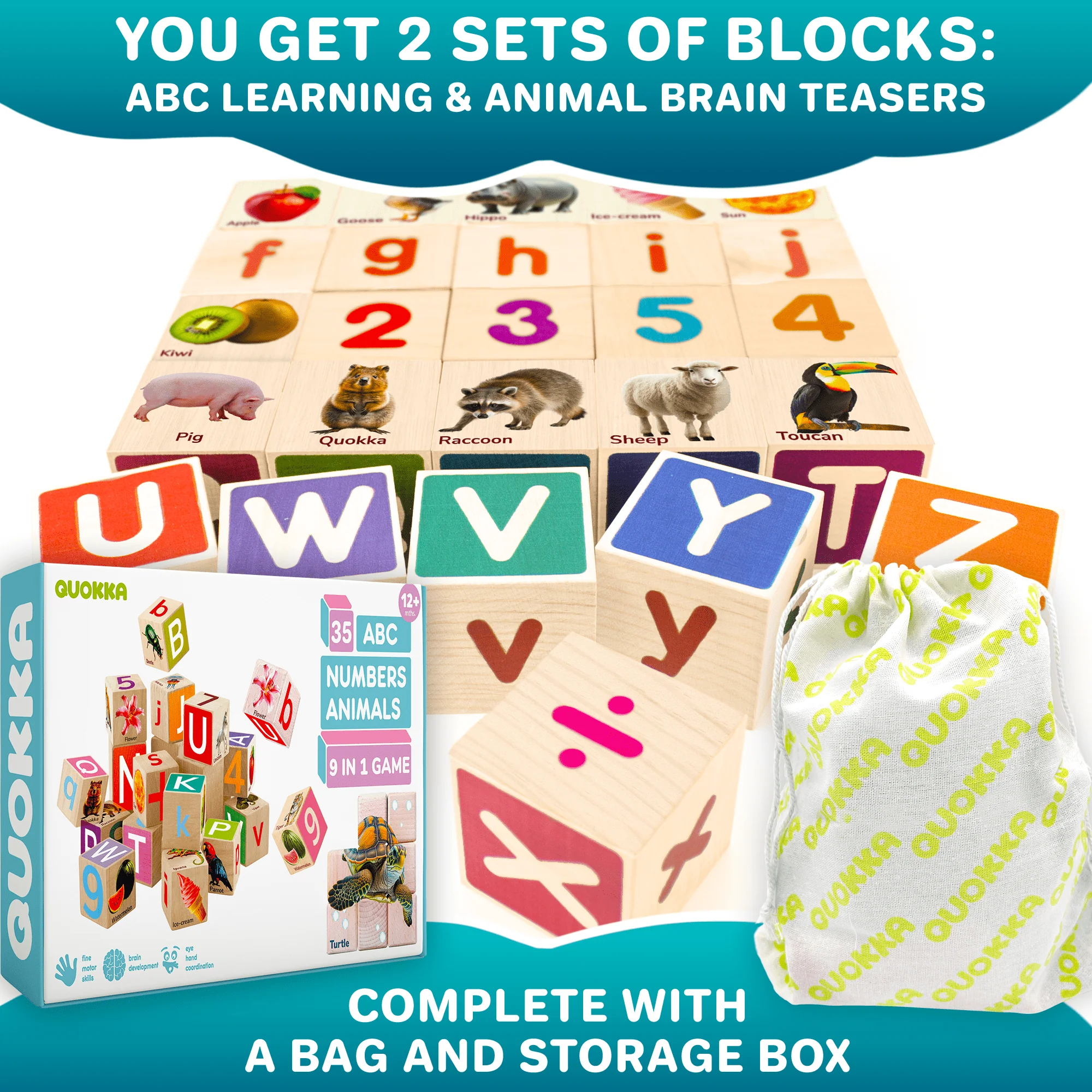 35 Realistic ABC Montessori Wooden Blocks for Toddlers - Image 5