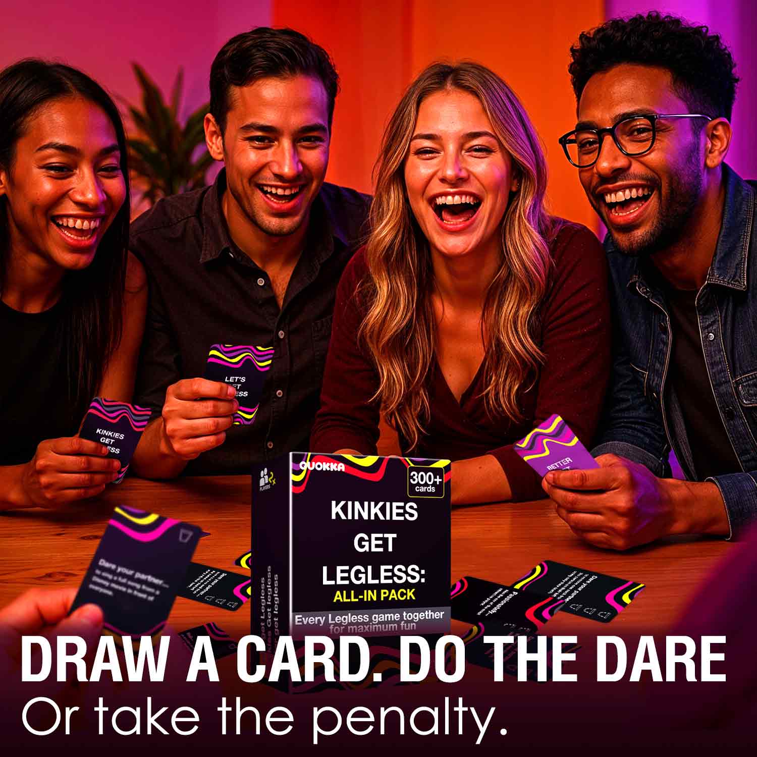 Party Game for Adults Kinkies Get Legless Challenges with 300+ Cards - Image 4
