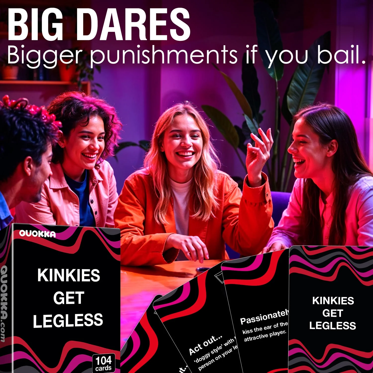 Party Game for Adults Kinkies Get Legless-104 Hilarious Tasks - Image 6
