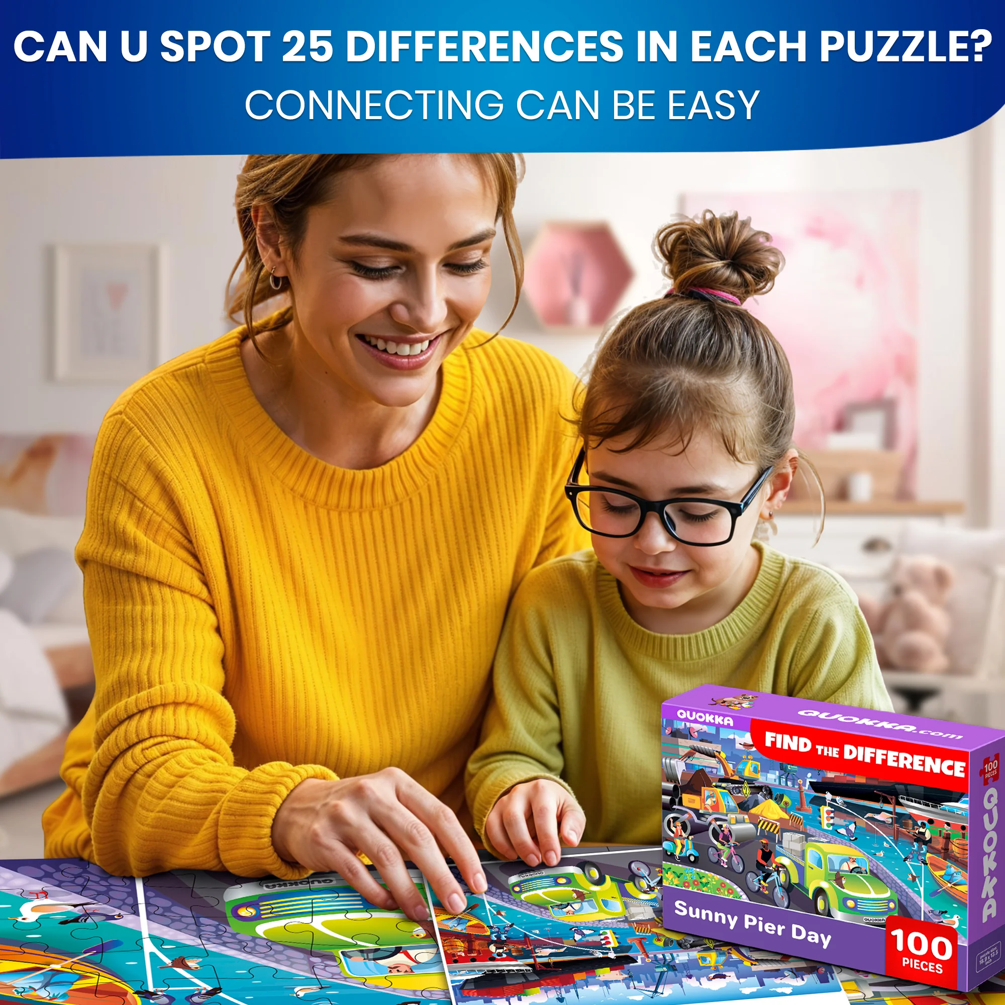 100 Pcs Puzzles for Kids | Wild Animals, Floral - Image 3