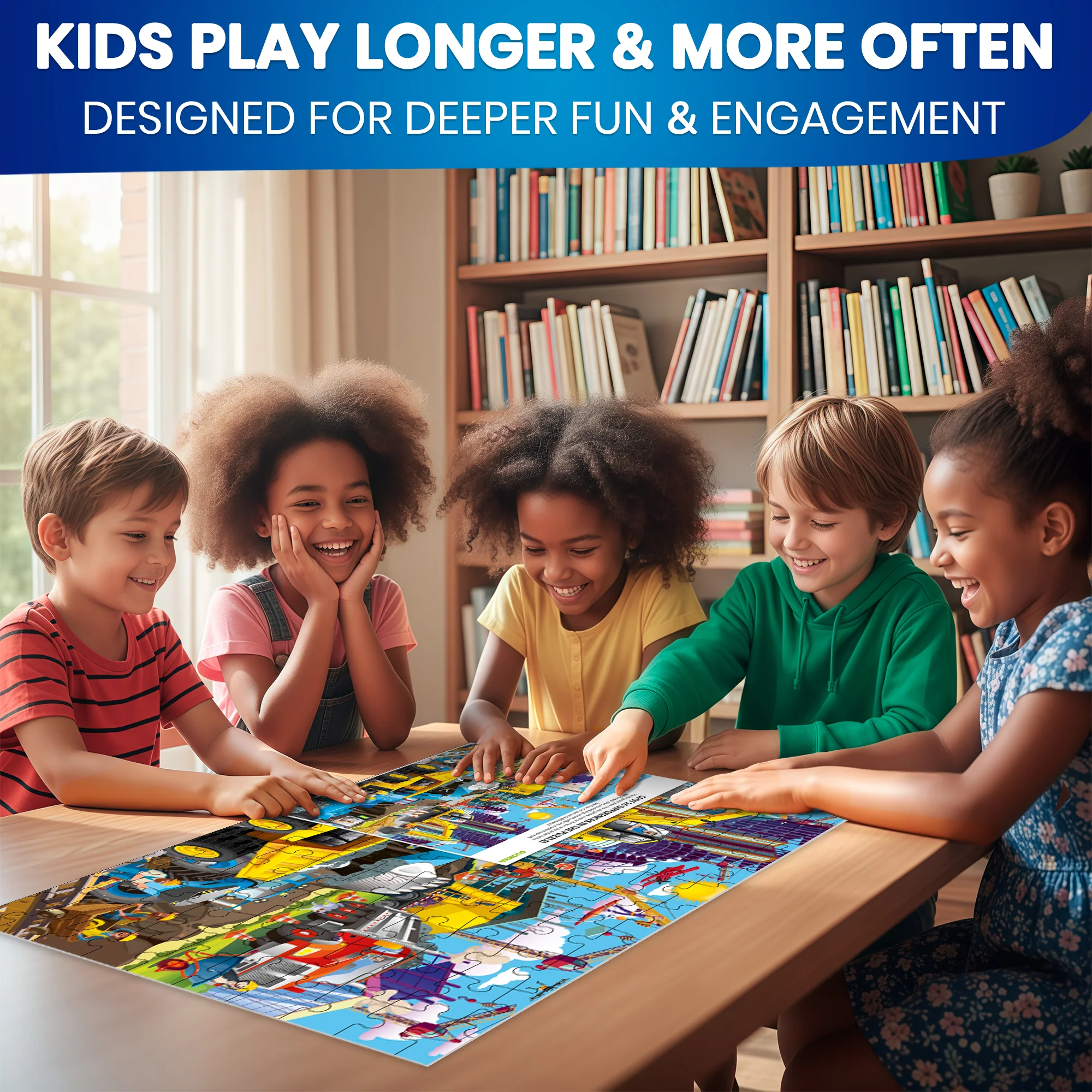 100 Pcs Puzzles for Kids | Wild Animals, Floral - Image 5