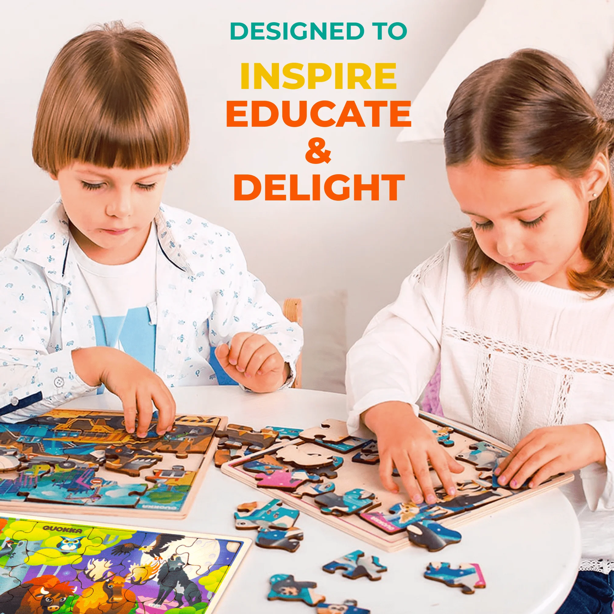 28 Pieces Wooden Puzzles for Kids | Wild Animals - Image 5
