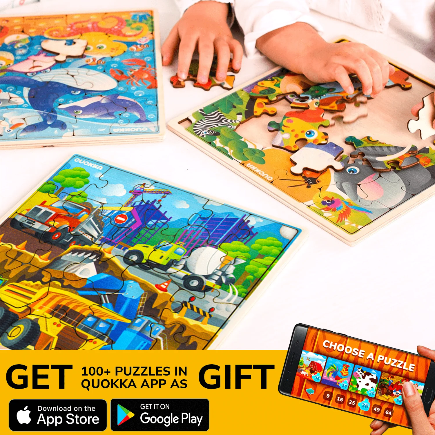 28 Pieces Wooden Puzzles for Kids | Transport - Image 6