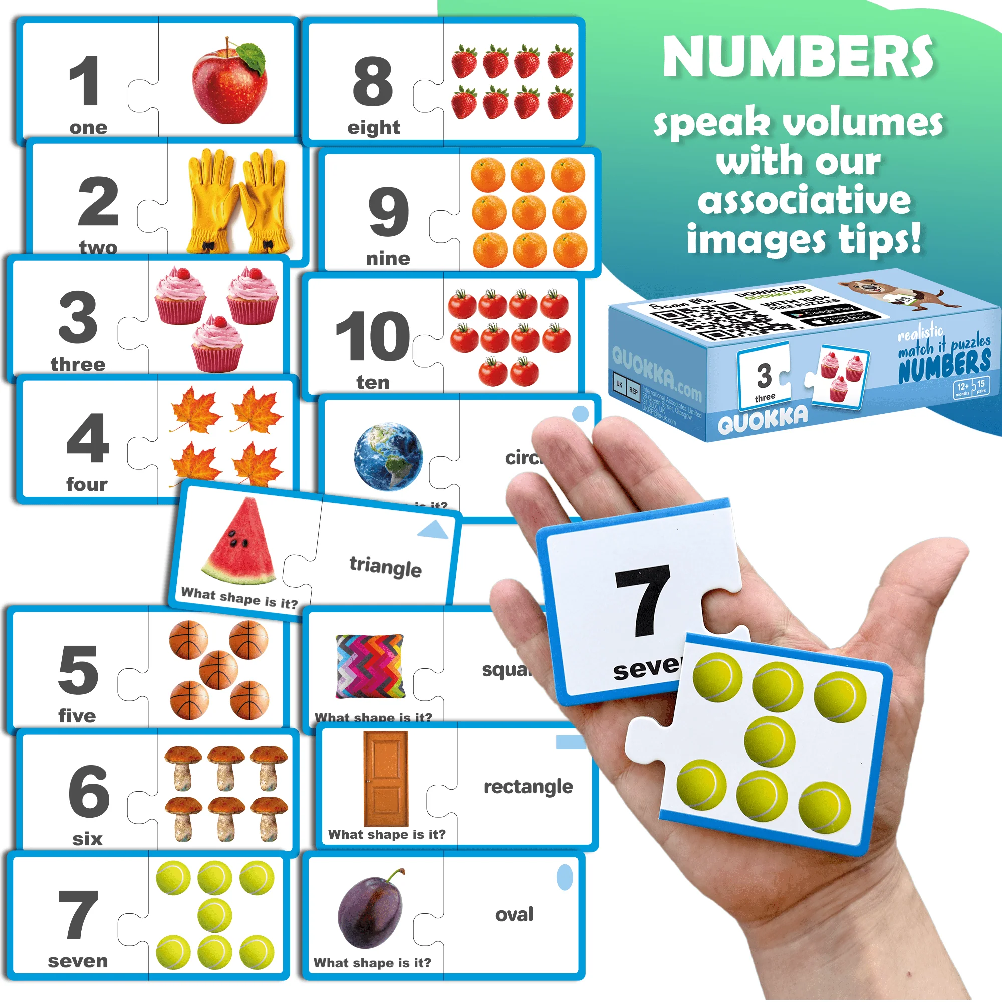 5 SET Matching Realistic Puzzles for Toddlers | Numbers, Animals & ABC - Image 2