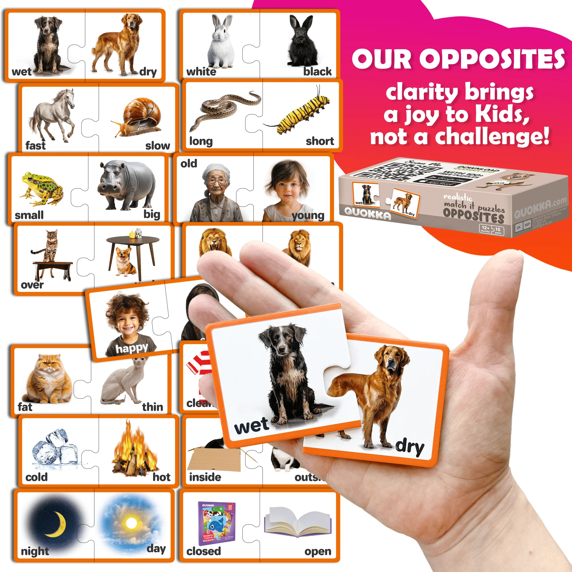 5 SET Matching Realistic Puzzles for Toddlers | Numbers, Animals & ABC - Image 3