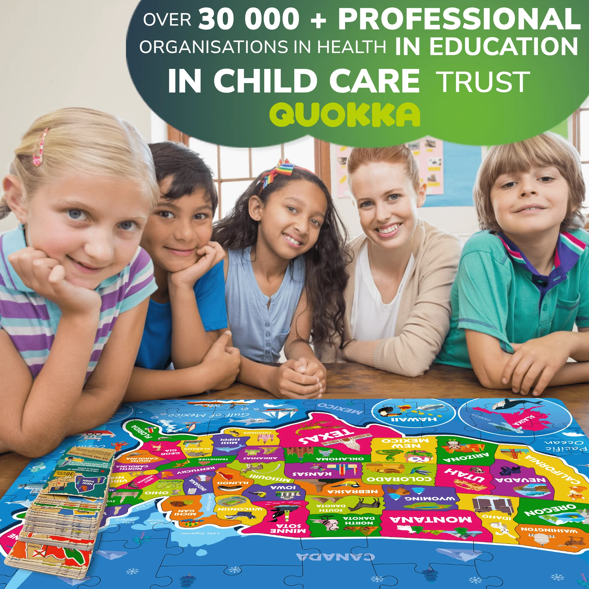 70 Piece Jigsaw Puzzles 50 Cards For Kids | USA - Image 6