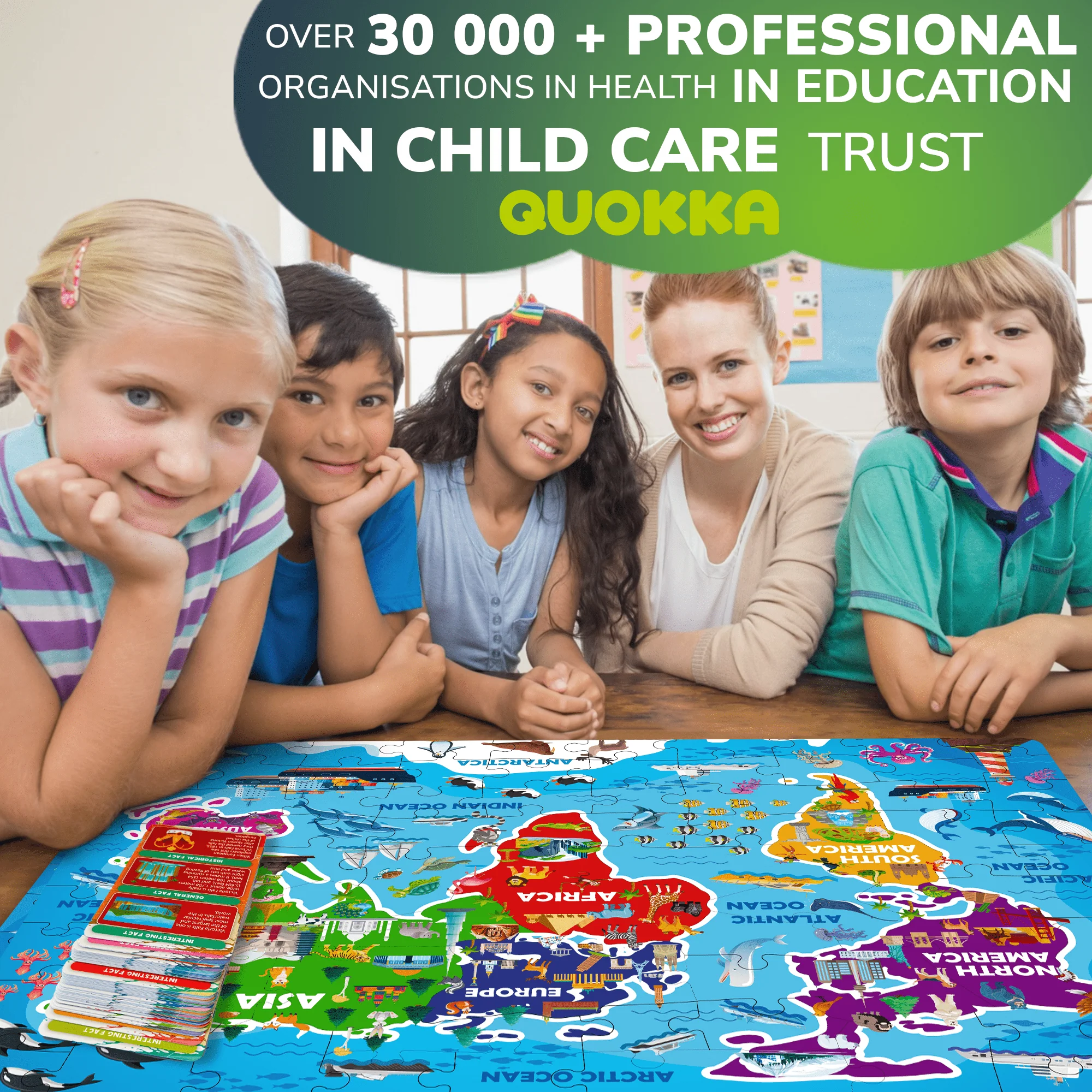 70 Piece Jigsaw Puzzles 50 Cards For Kids | World - Image 6