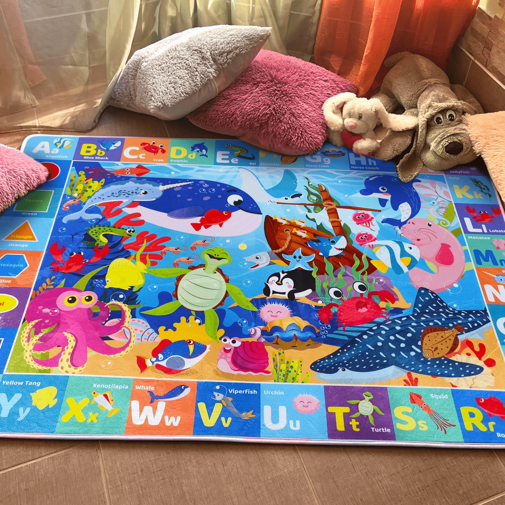 Baby Play Mat for Floor | Ocean ABC Rug for Toddlers - Image 7