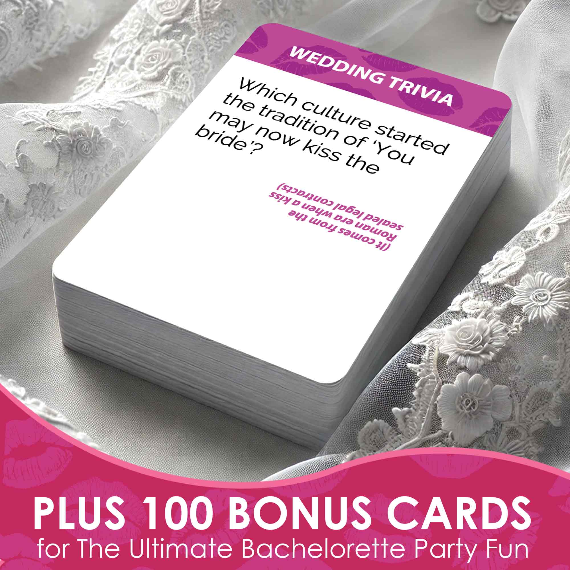 Bachelorette Party Games Kiss The Miss | 250 Cards - Image 4