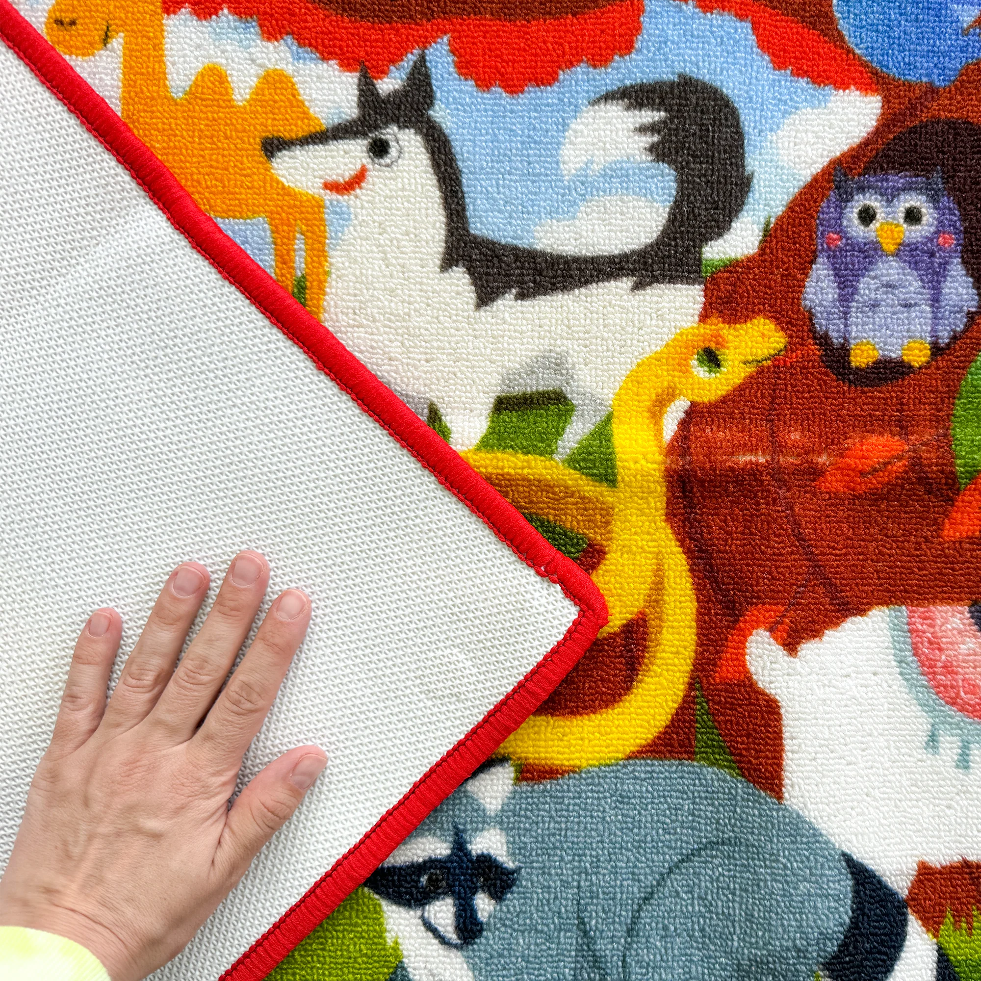 Classroom Rug for Kids 79x60 ABC Rugs Animals - Image 7