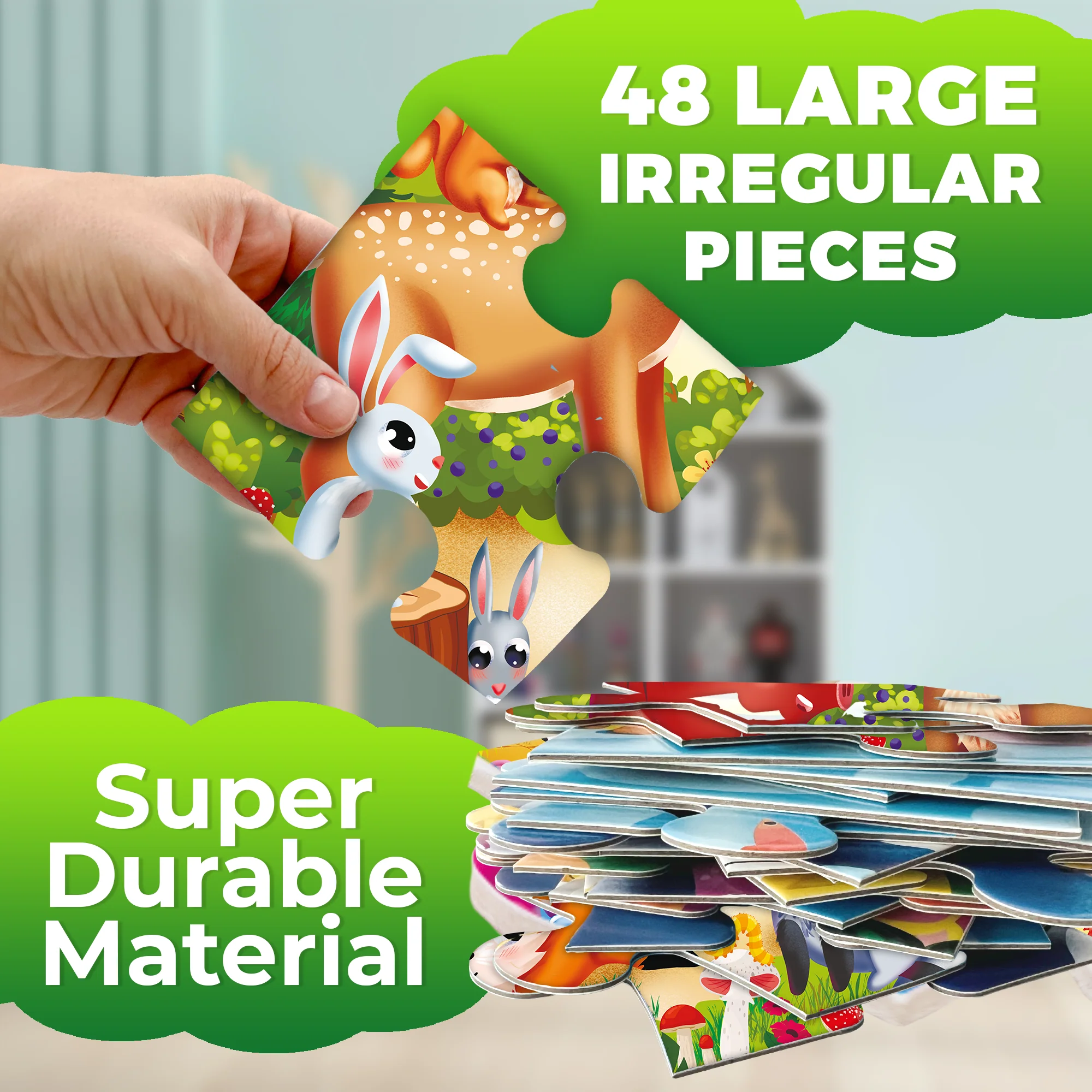 2x3 FT Giant Floor Puzzles for Kids Ages 4-6 | Forest - Image 3