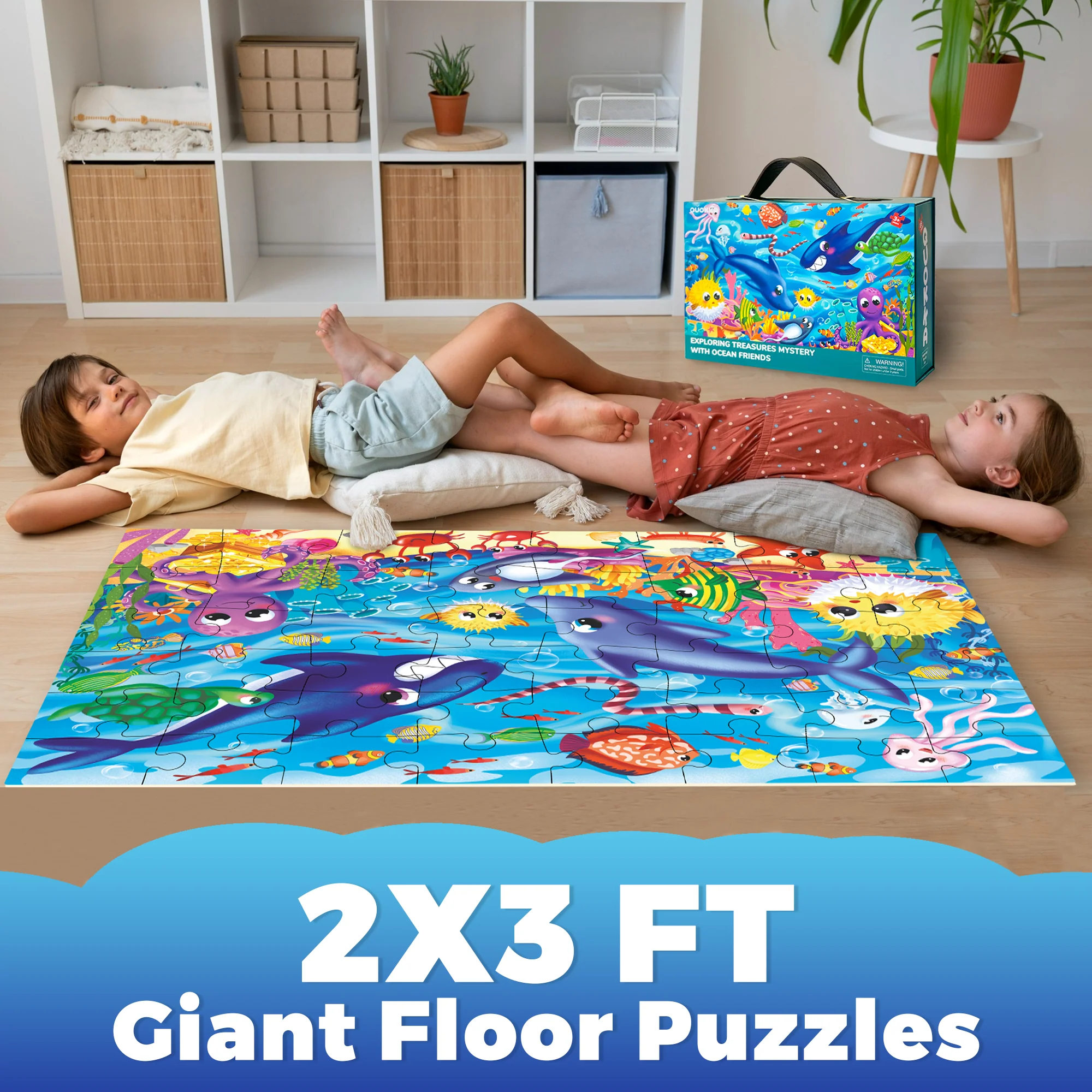2x3 FT Giant Floor Puzzles for Kids Ages 4-6 | Ocean - Image 5