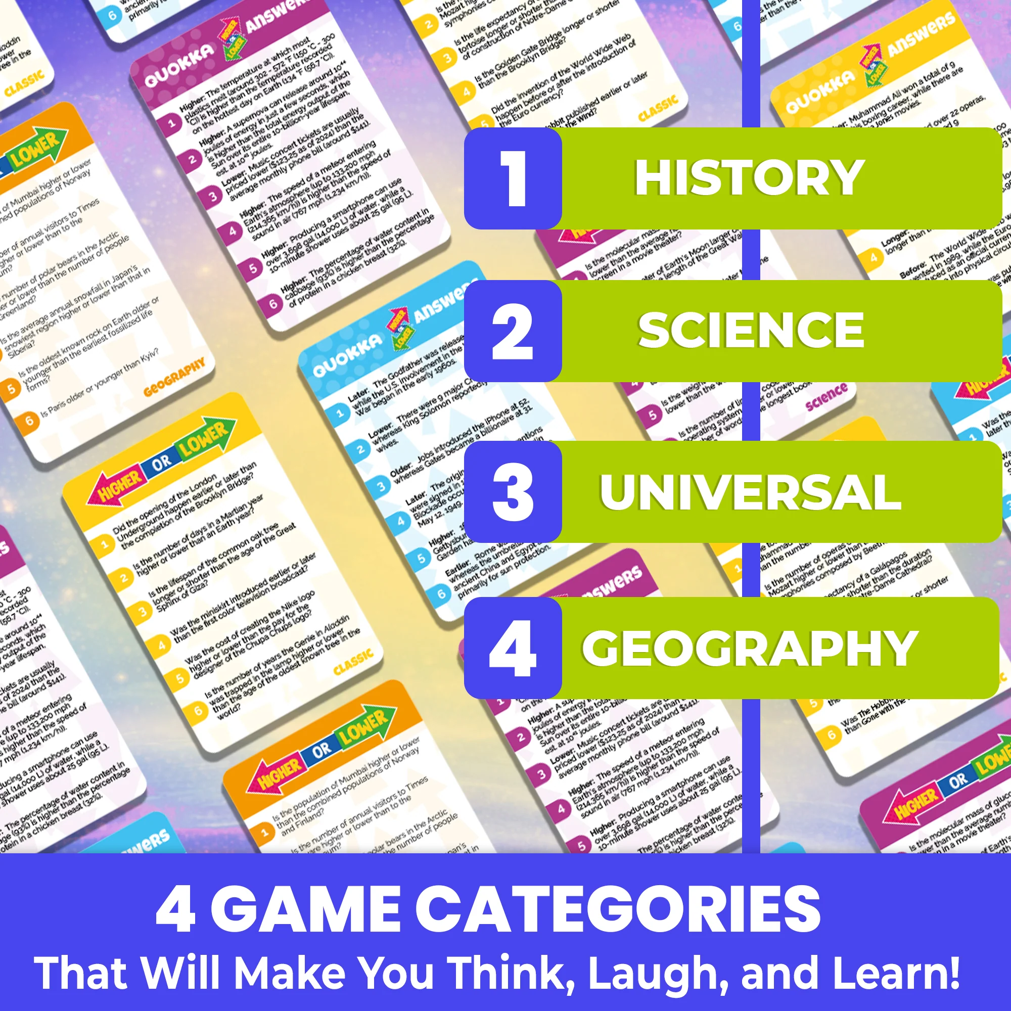 4 Set Board Game Higher or Lower for Family - Image 3