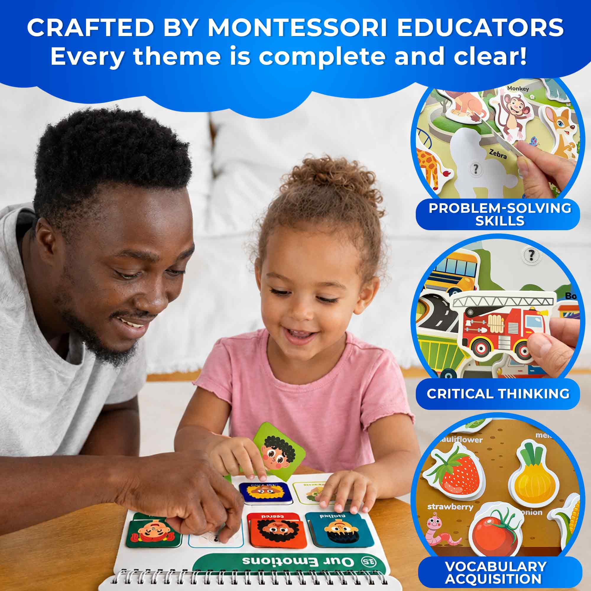 Montessori Busy Book for Toddlers | Activity Book with Interactive Pages - Image 4