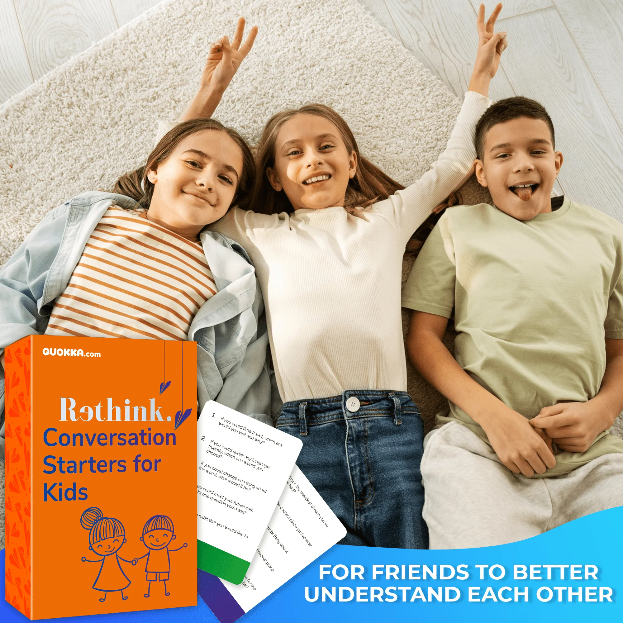 Rethink!: Conversation Starters for Kids | 100 Conversation Cards Family Pack - Image 5