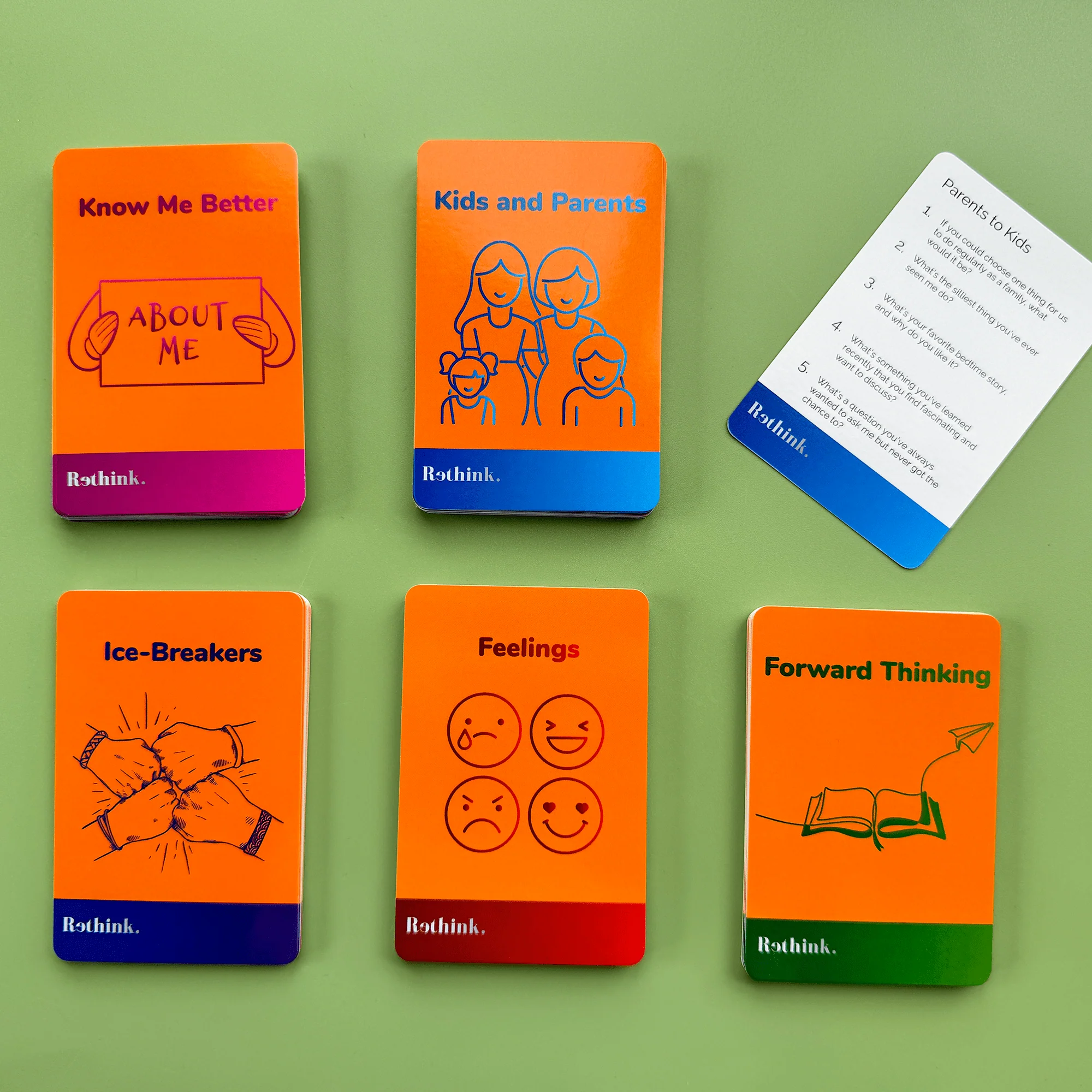 Rethink!: Conversation Starters for Kids | 100 Conversation Cards Family Pack - Image 8