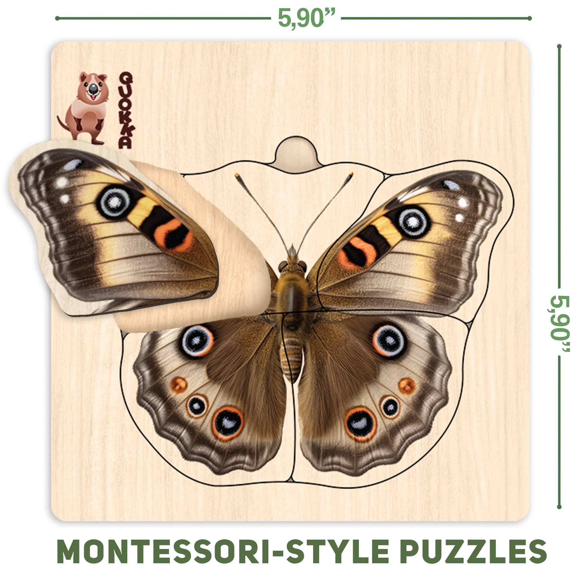 6 Set Realistic Wooden Puzzles for Toddlers | Animals - Image 3