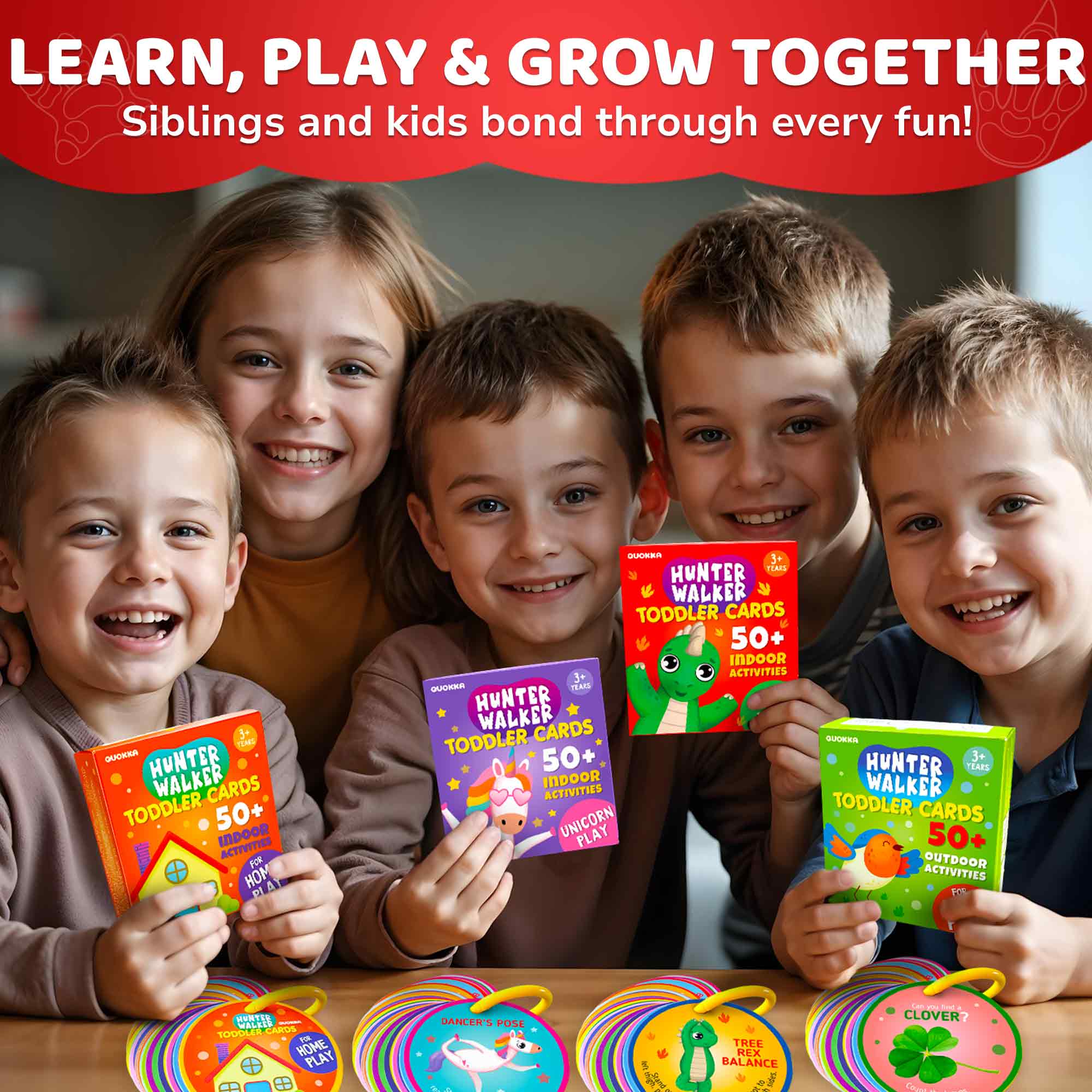 Scavenger Hunt Game for Kids - 50 Activities Cards with Dinos - Image 6