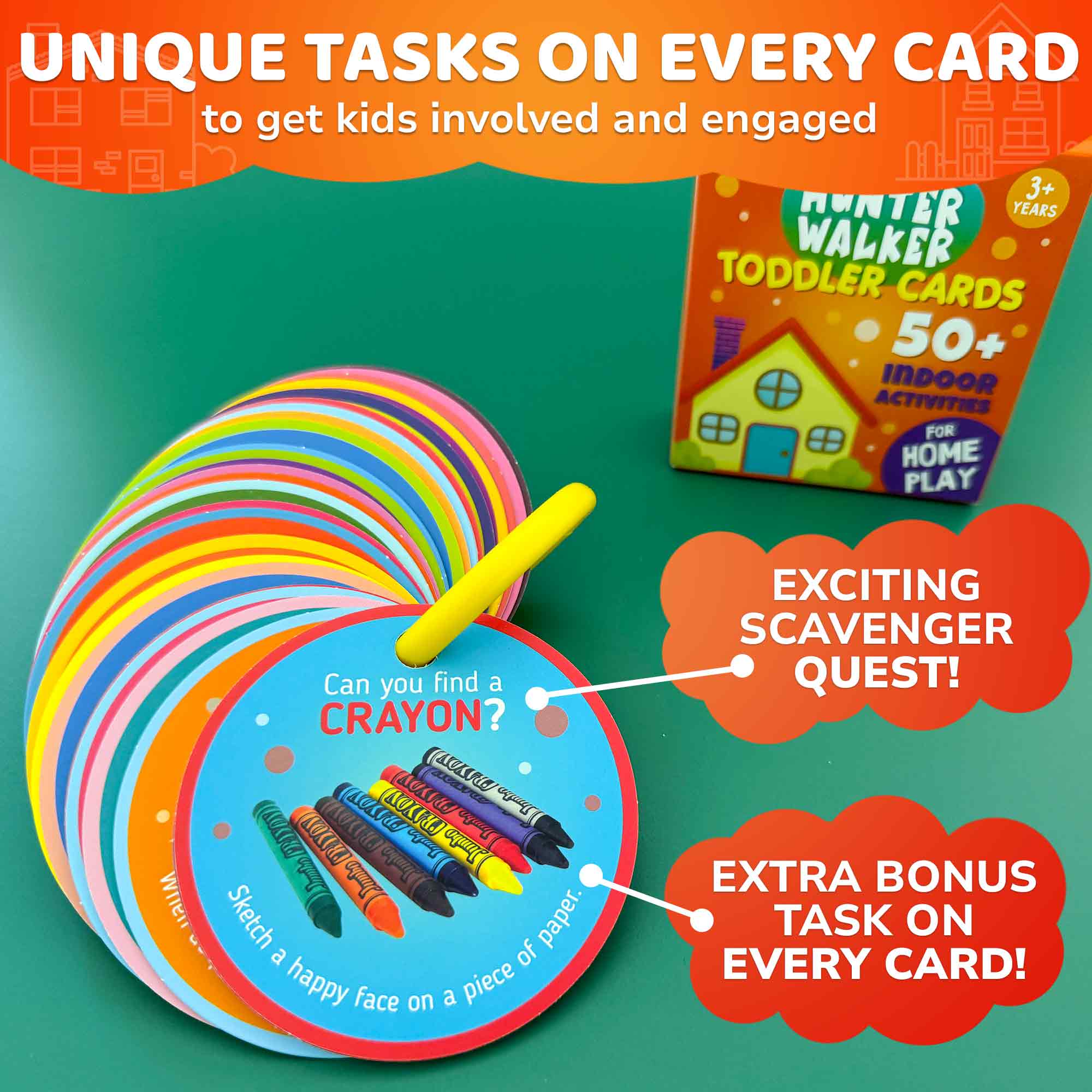 Scavenger Hunt Game for Kids - 50 Cards Activities Indoor - Image 3