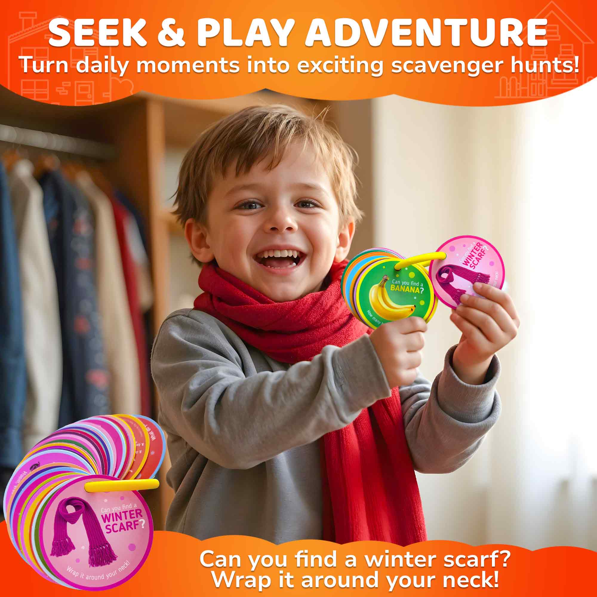 Scavenger Hunt Game for Kids - 50 Cards Activities Indoor - Image 4