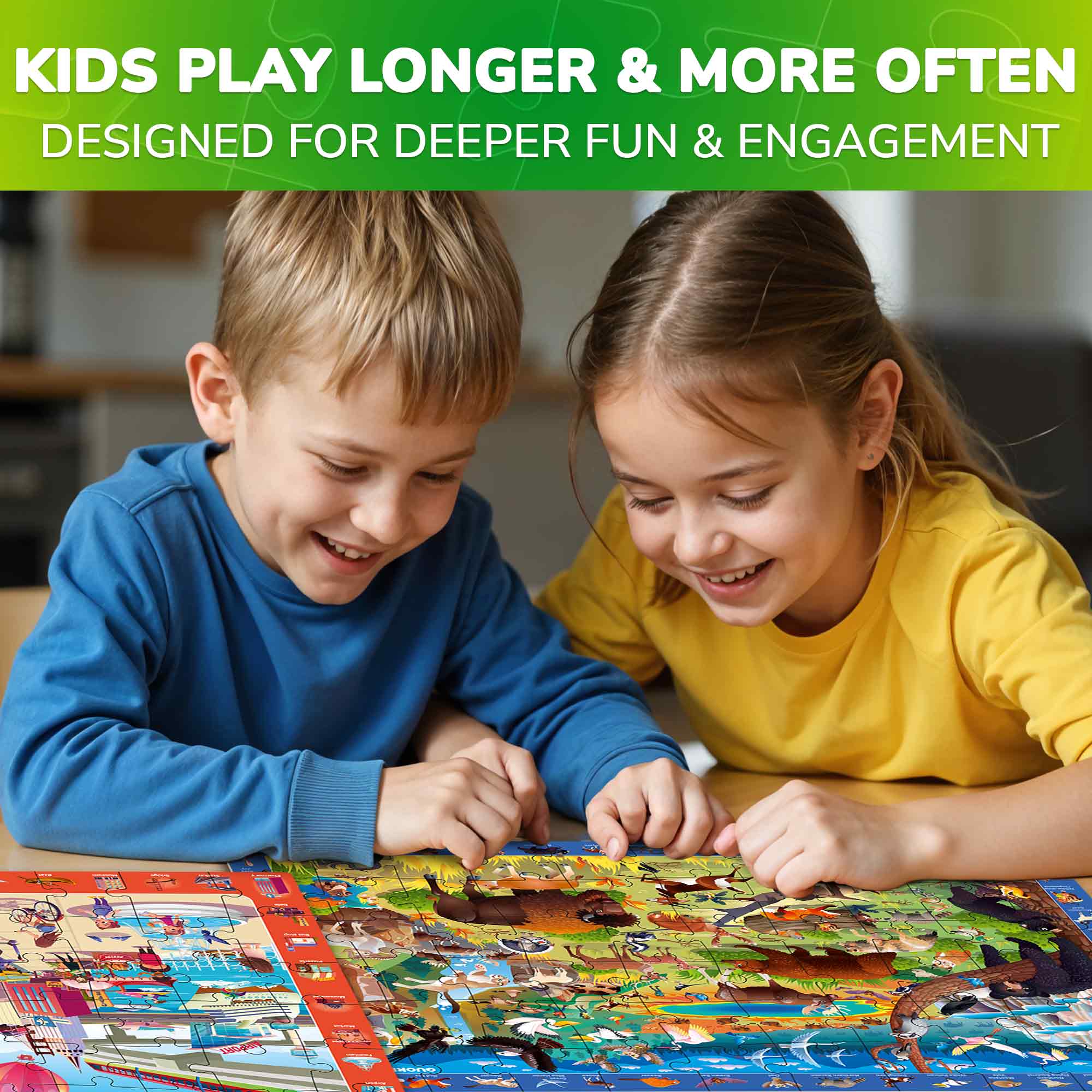 60 Pcs Search & Find Puzzles for Kids | Rainforest, Polar Animals - Image 4