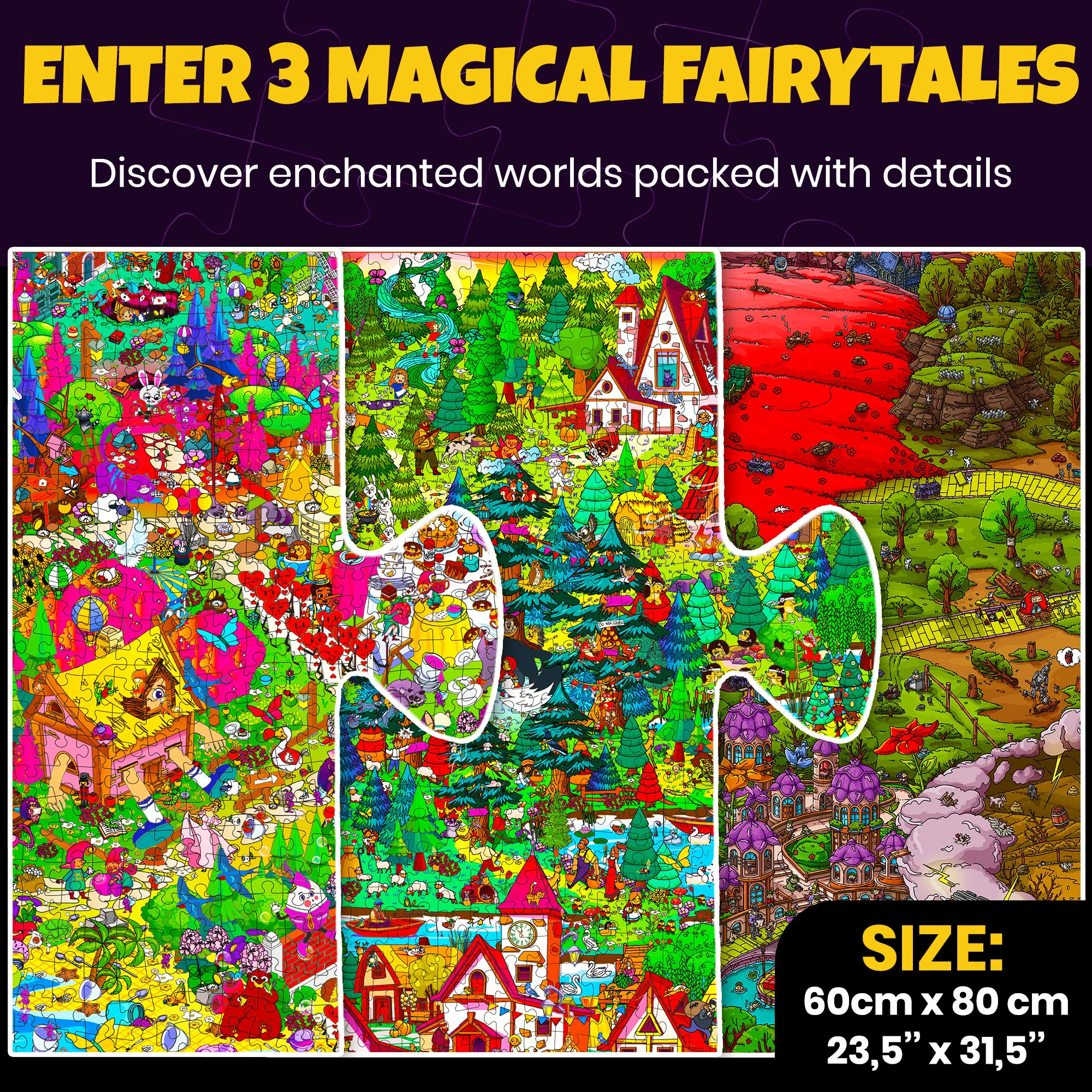 Set 3x1000 Pcs Puzzle for Adults Seek&See Fairy Tales - Image 2