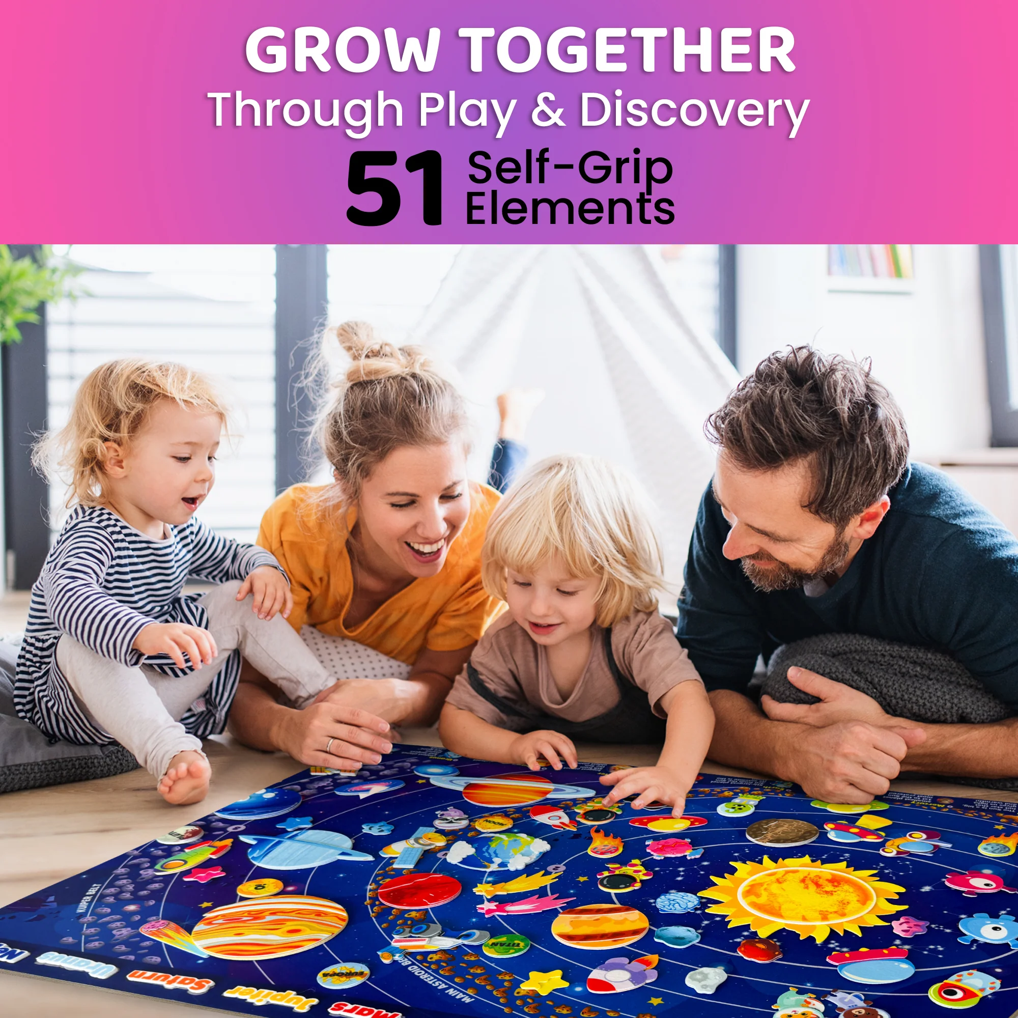 Space Felt Board for Kids | Educational Flannel Toy - Image 3