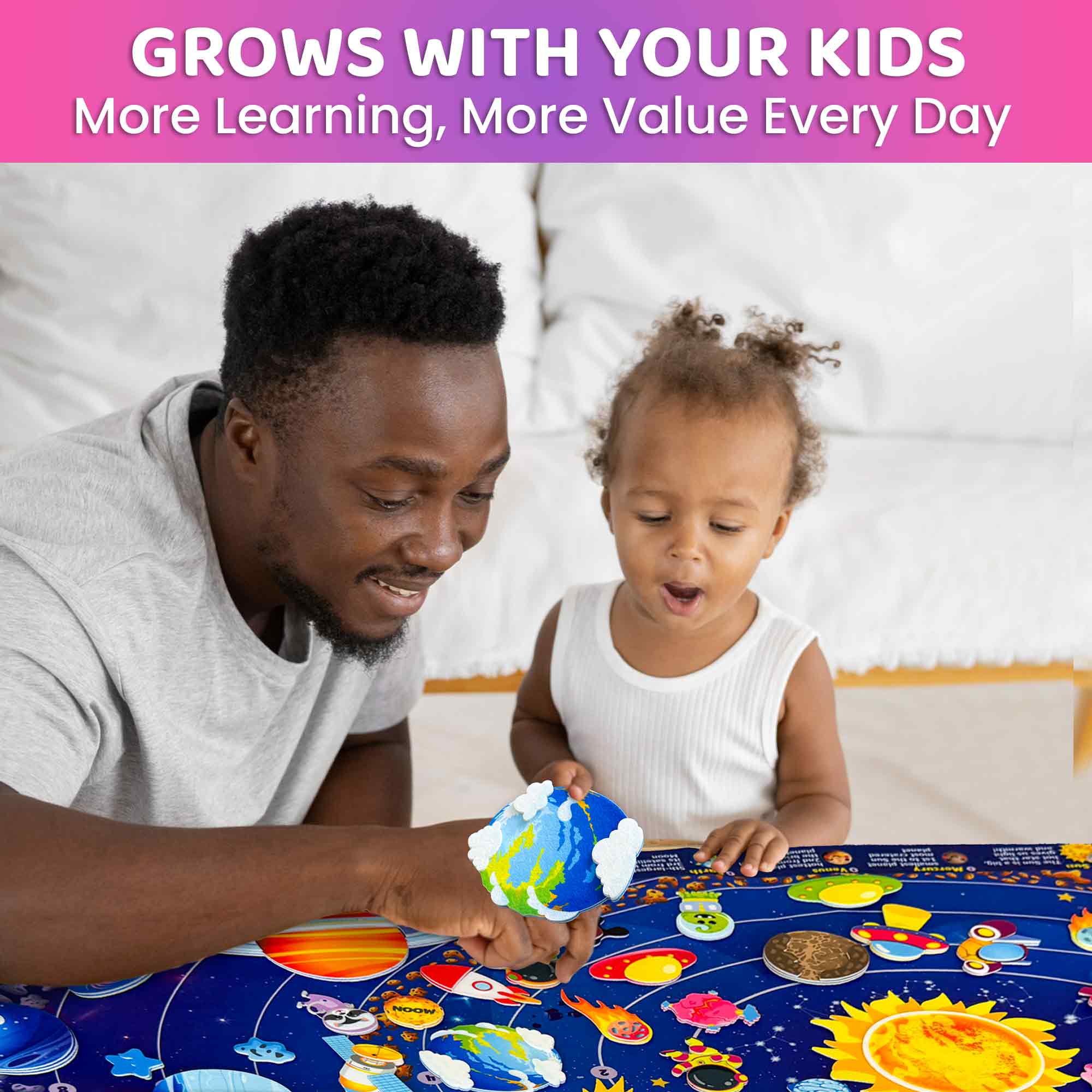 Space Felt Board for Kids | Educational Flannel Toy - Image 6