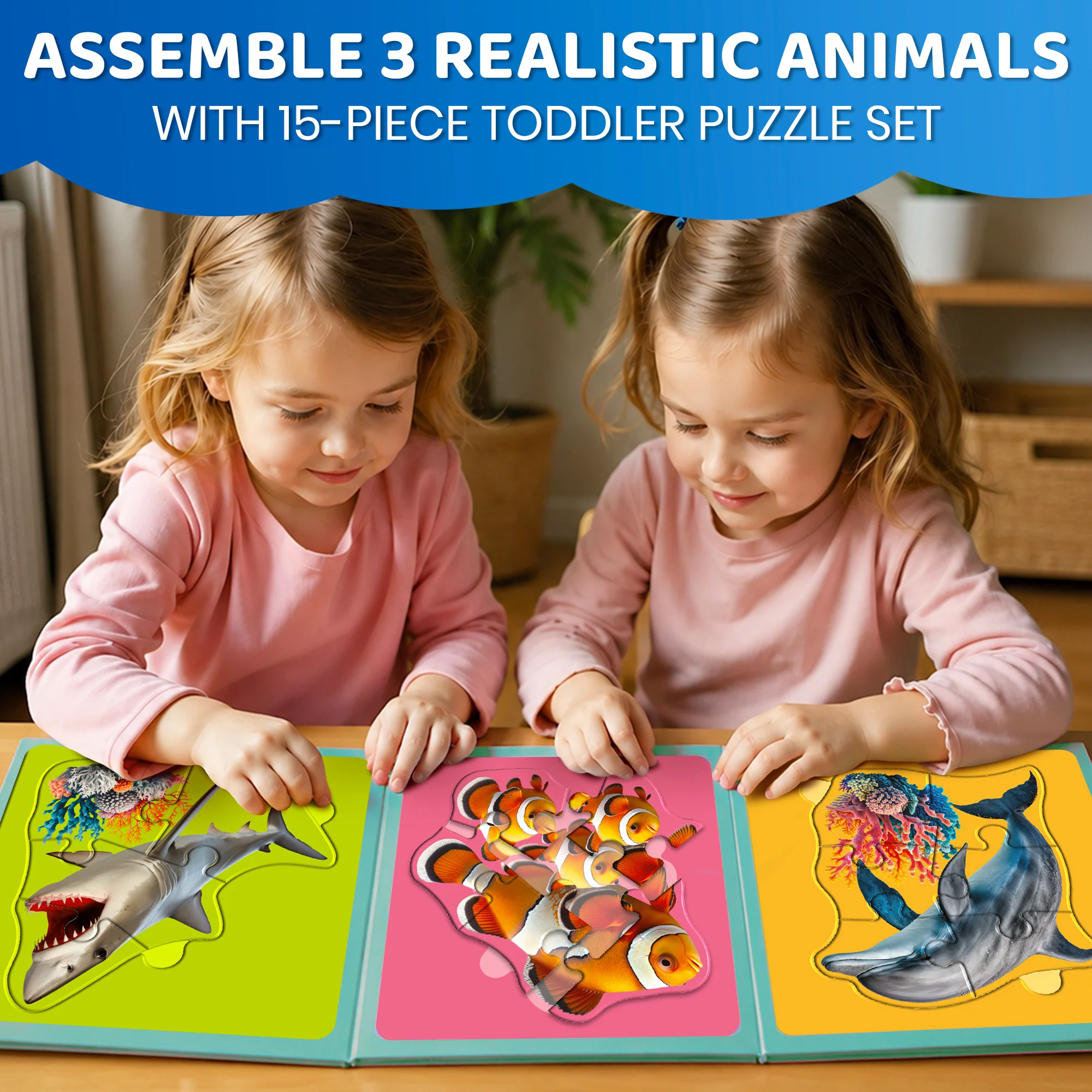Step Up Magnetic Puzzles for Toddlers - Ocean Animals - Image 4