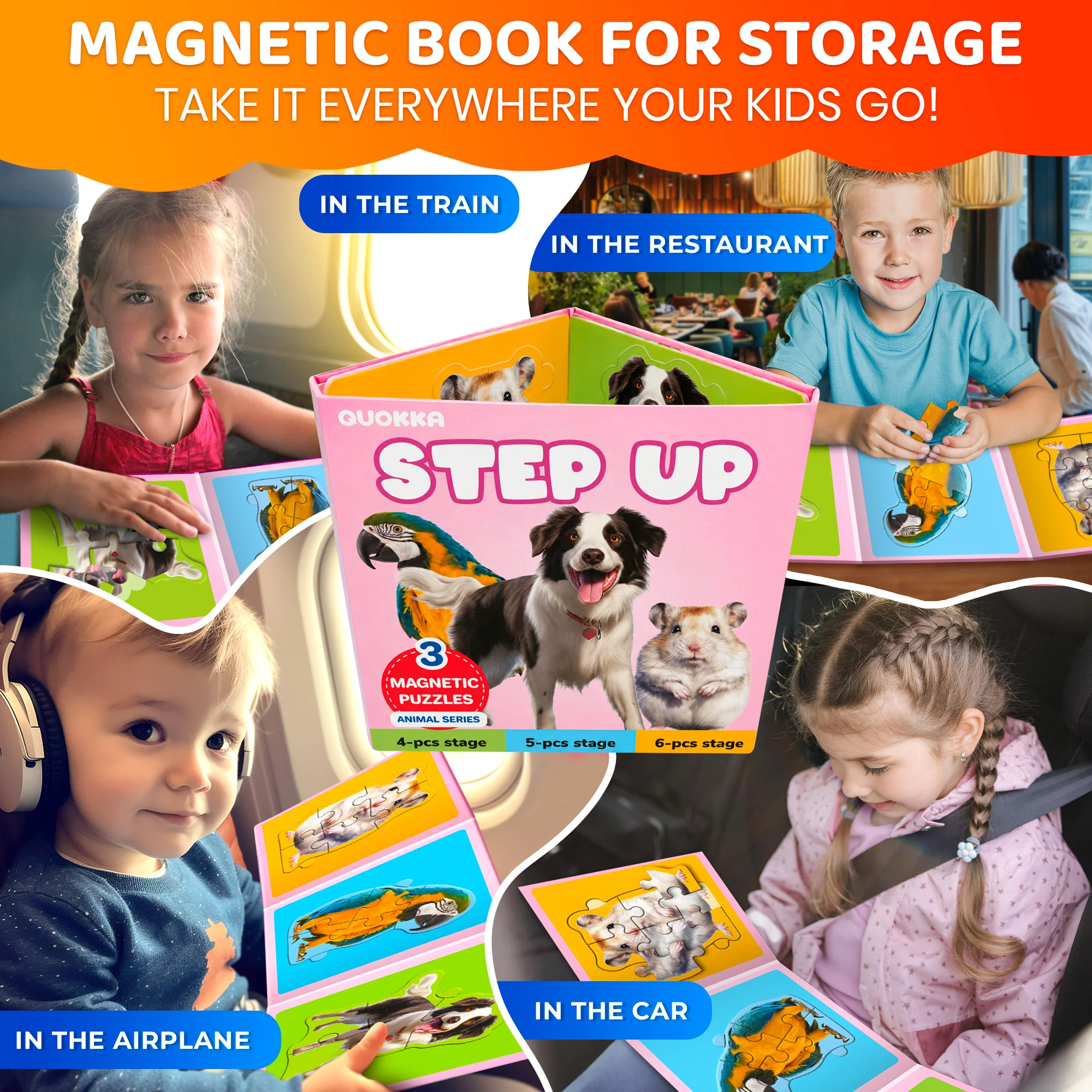 Step Up Magnetic Puzzles for Toddlers - Pets - Image 5