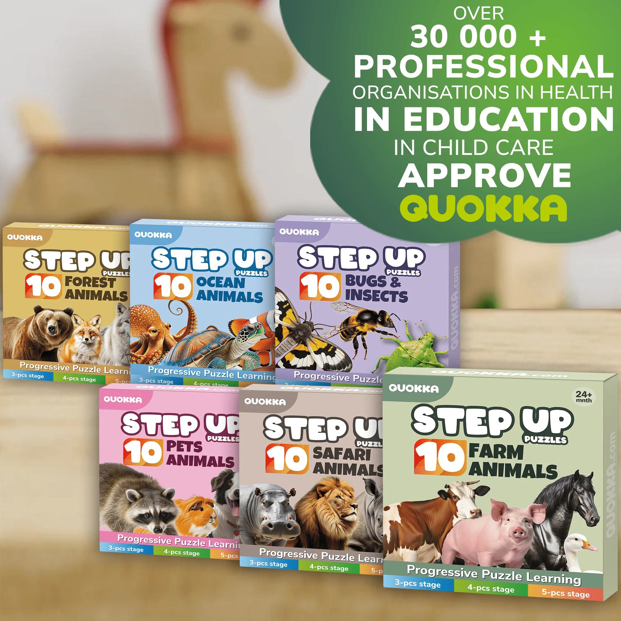 40 Piece Step Up Puzzles for Toddlers | Farm Animals - Image 6