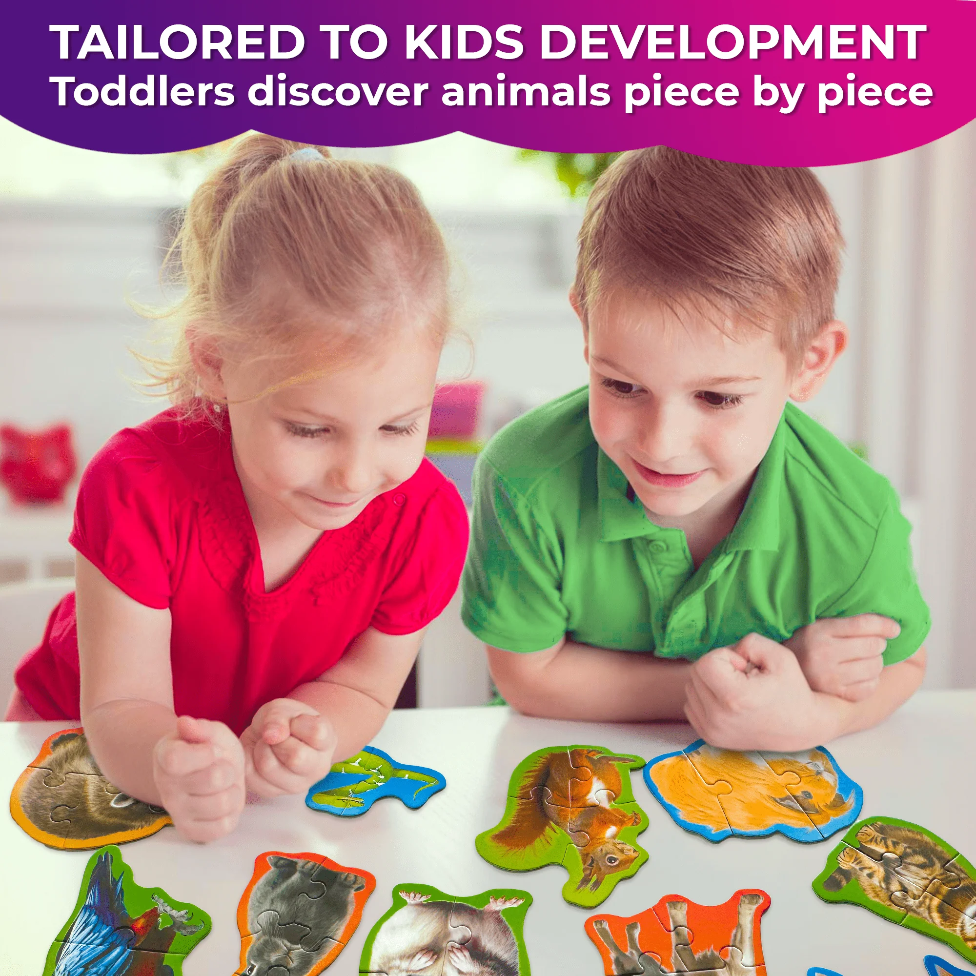 40 Piece Step Up Puzzles for Toddlers | Pets - Image 4