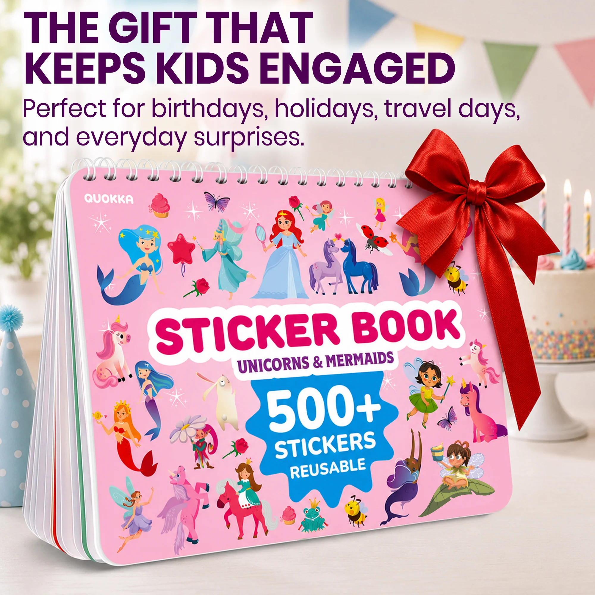 Sticker Book for Kids Fairy Tale - Draw & Stick Creative Workbook - Image 5