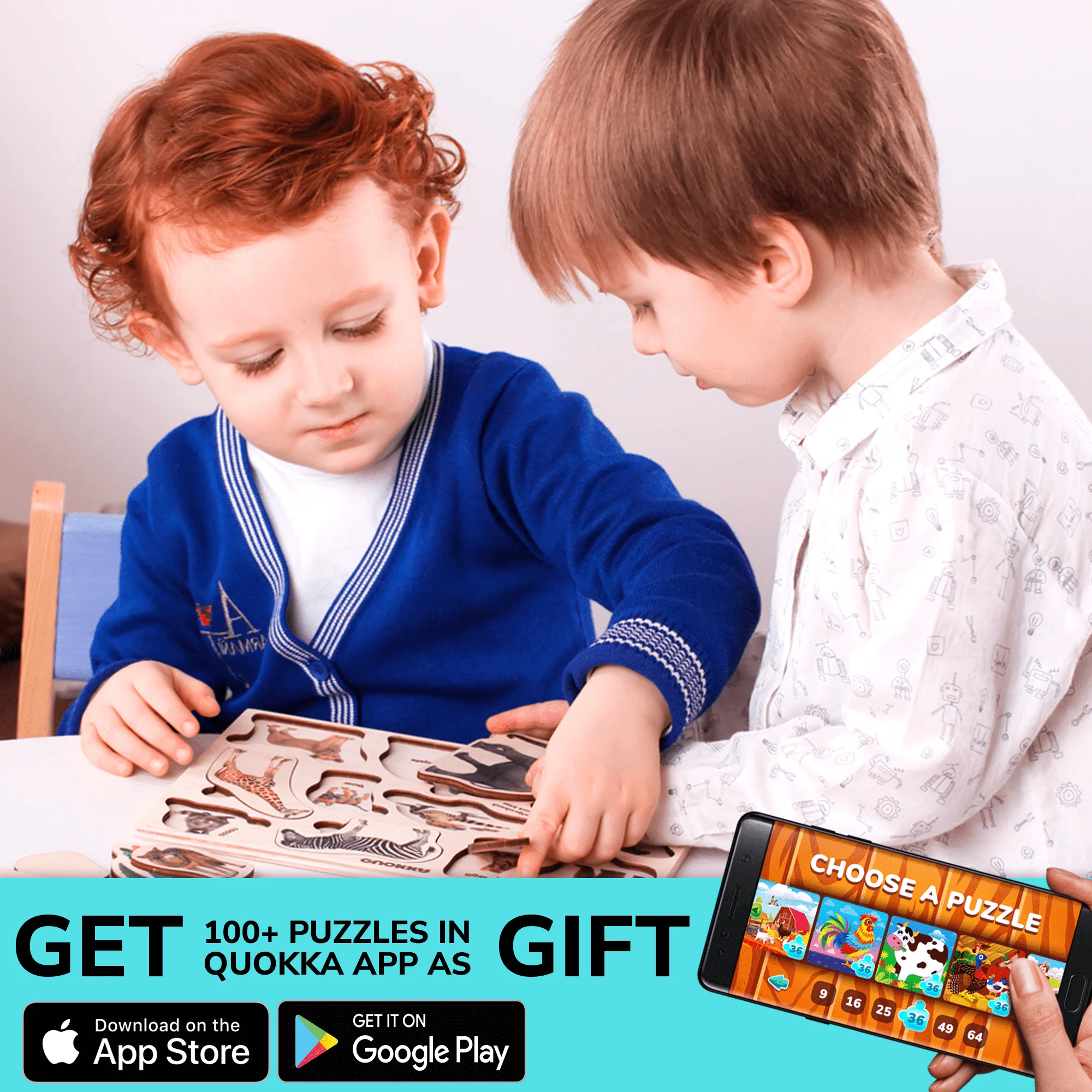 Wooden Toddler Puzzles | Realistic Animals - Image 5